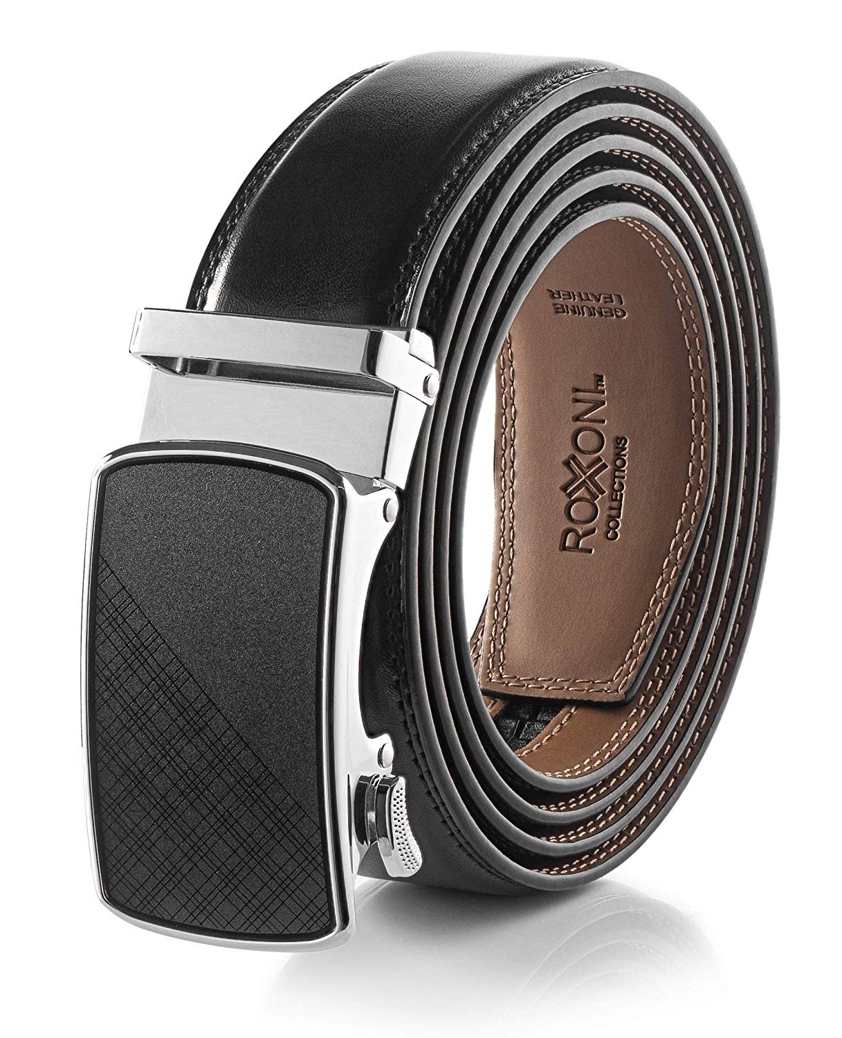 Cinturones de cuero genuino Pupeez para hombre con hebilla automática ajustable - Imagen 18 de 21