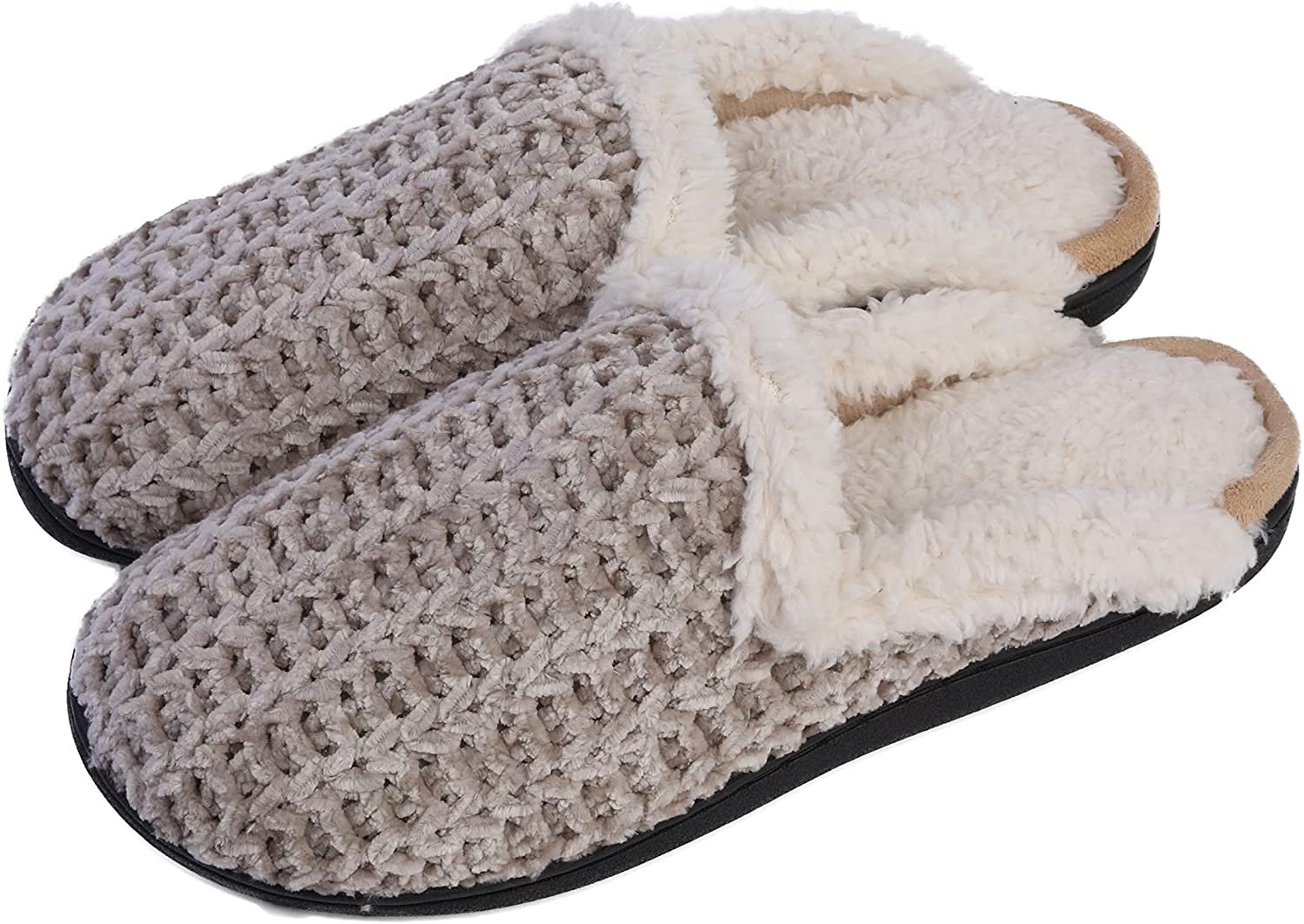 Pupeez Memory Foam Slippers for Women - Fuzzy Cozy Indoor/Outdoor Slides - Picture 20 of 27