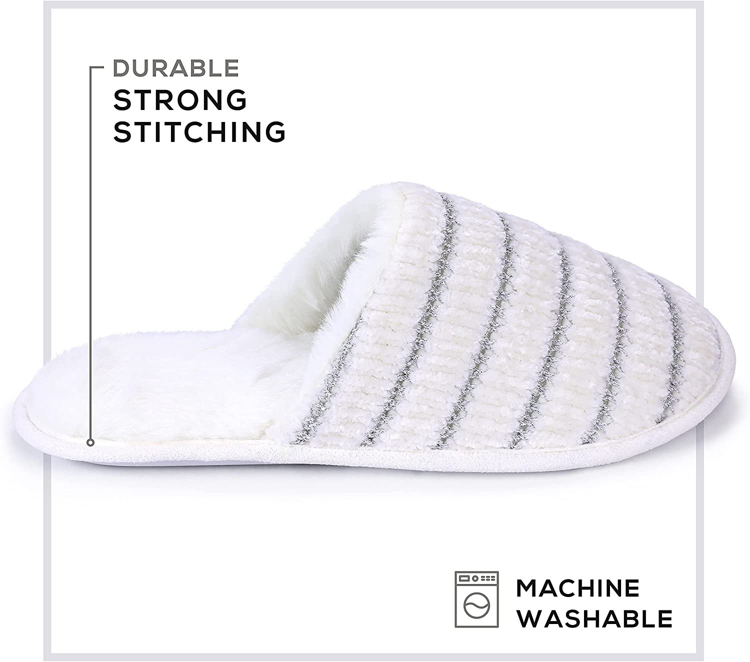 Zapatilla Pupeez Mujer Acogedora Espuma con Memoria, Interior Exterior Suela de Goma - Imagen 40 de 41