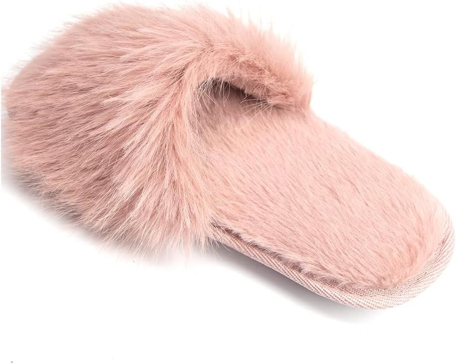 Pupeez Cozy Chic Fuzzy Slippers for Girl's - Fizzy Hair Top with Faux Fur - Picture 21 of 21