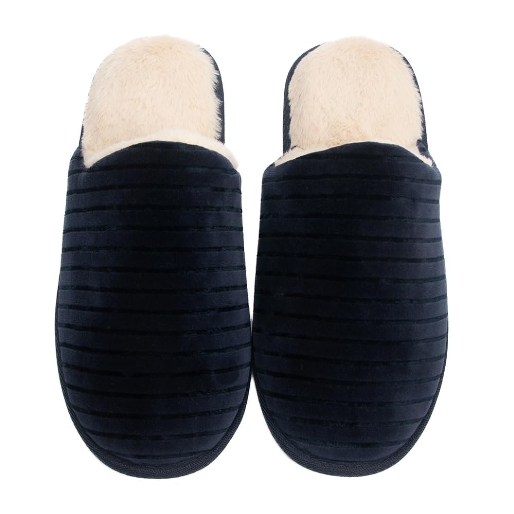 Pupeez Ciabatta Uomo Calda Morbida Slipon Comoda Memory Foam Casa - Foto 15 di 17