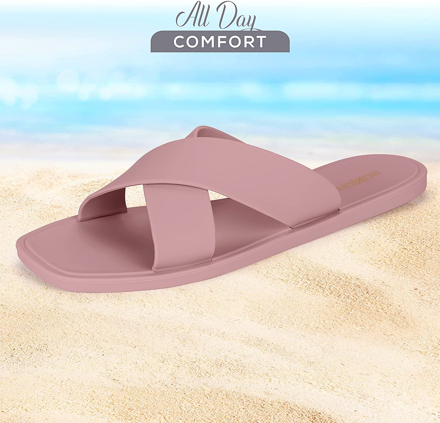 Pantofole donna Pupeez doccia piscina sandali incrociati bagno asciugatura rapida - Foto 3 di 33