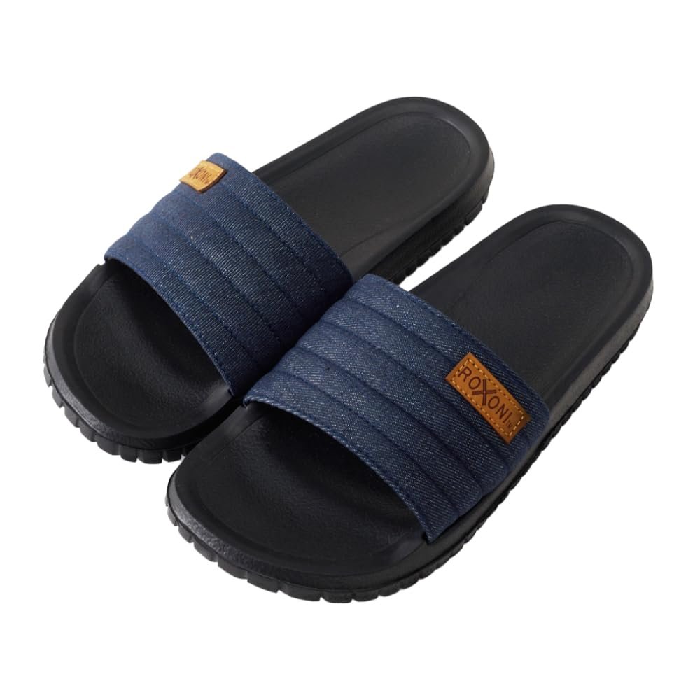 Pupeez Men's Casual Comfort Breathable Denim Open Toe House Sandal Slipper - Picture 12 of 14
