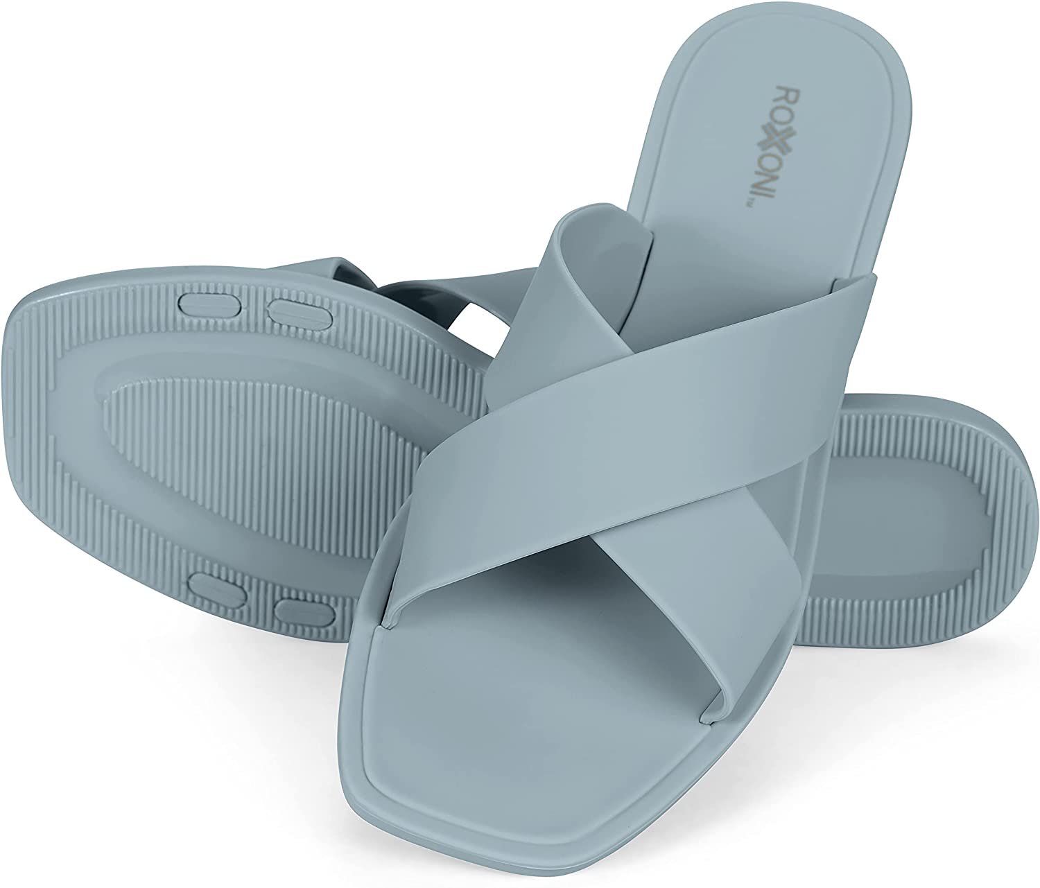 Pantofole donna Pupeez doccia piscina sandali incrociati bagno asciugatura rapida - Foto 10 di 33
