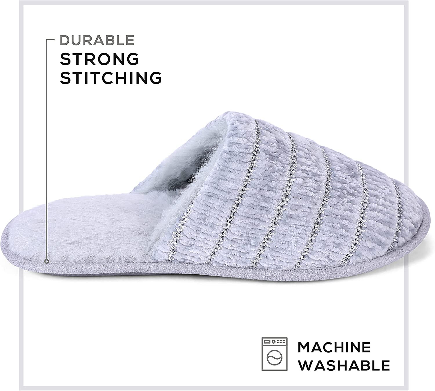 Zapatilla Pupeez Mujer Acogedora Espuma con Memoria, Interior Exterior Suela de Goma - Imagen 15 de 41