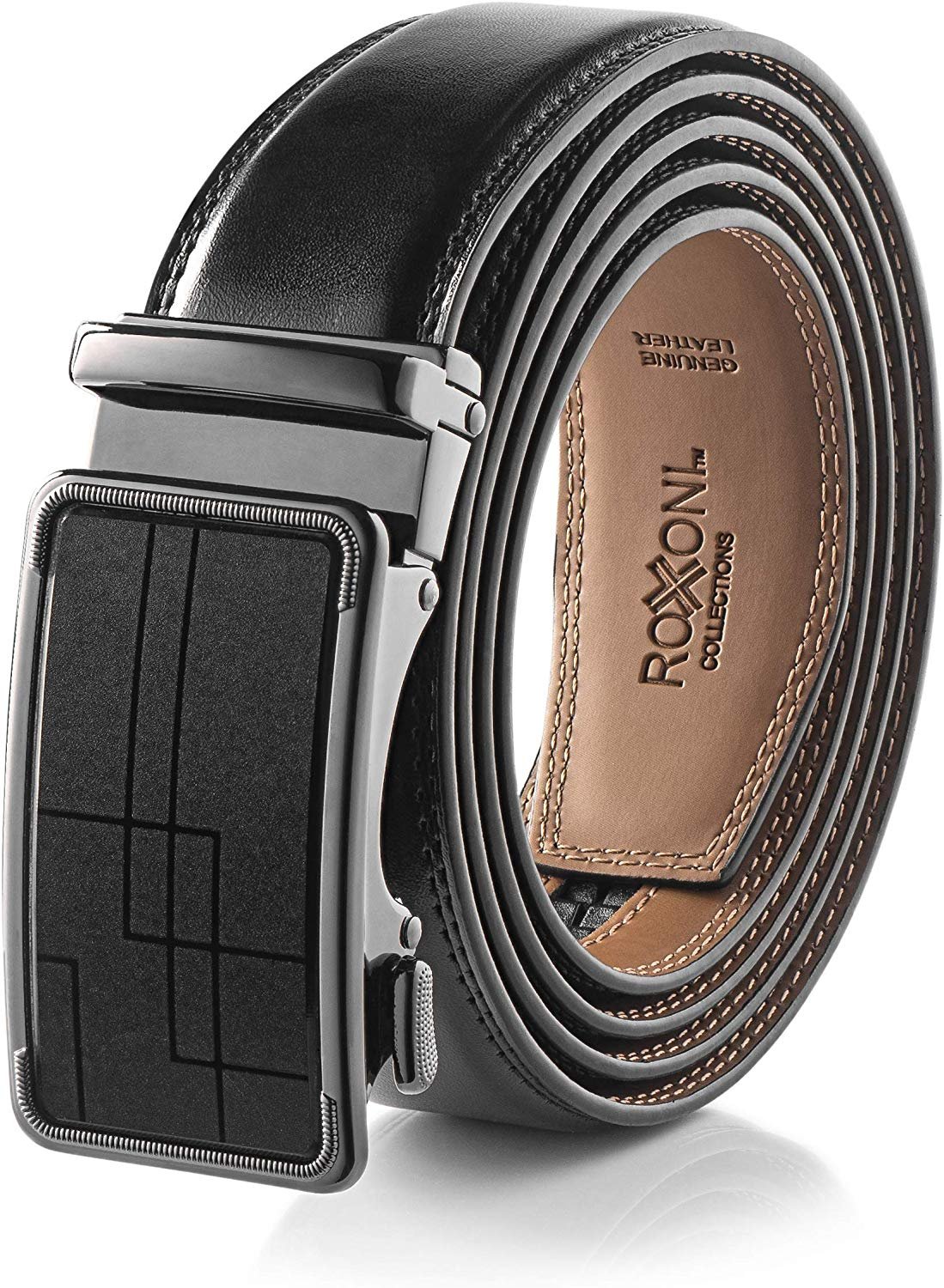 Cinturones de cuero genuino Pupeez para hombre con hebilla automática ajustable - Imagen 19 de 21
