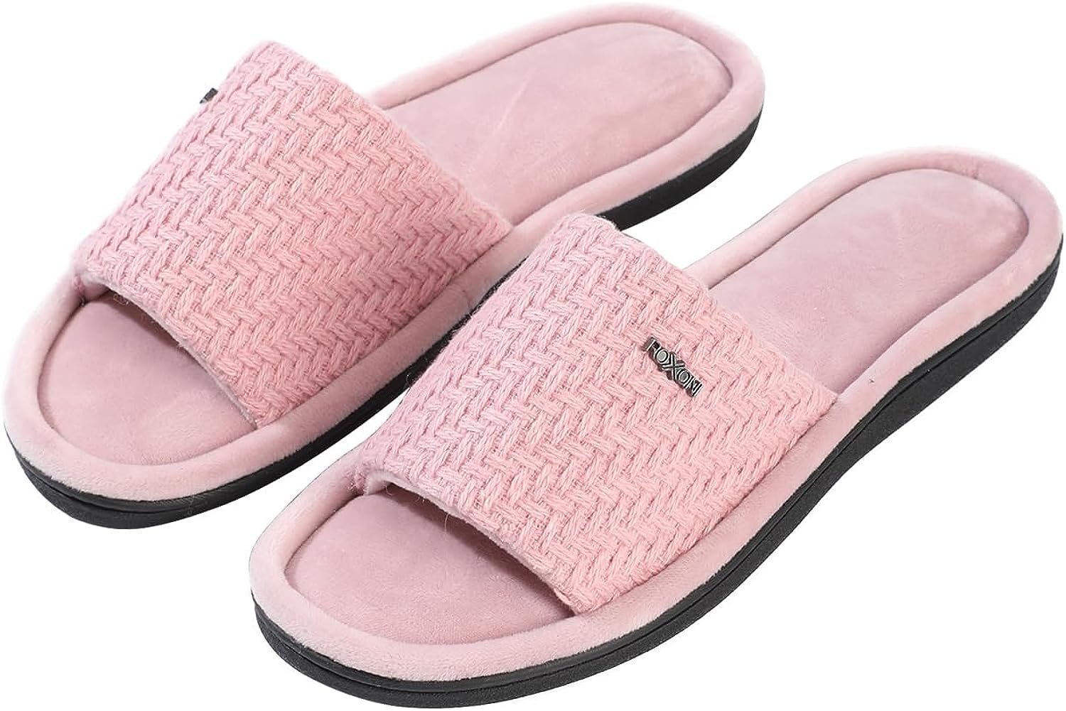 Sandalias planas de punto de terciopelo Pupeez para mujer - Elegante superficie tejida texturizada - Imagen 12 de 13
