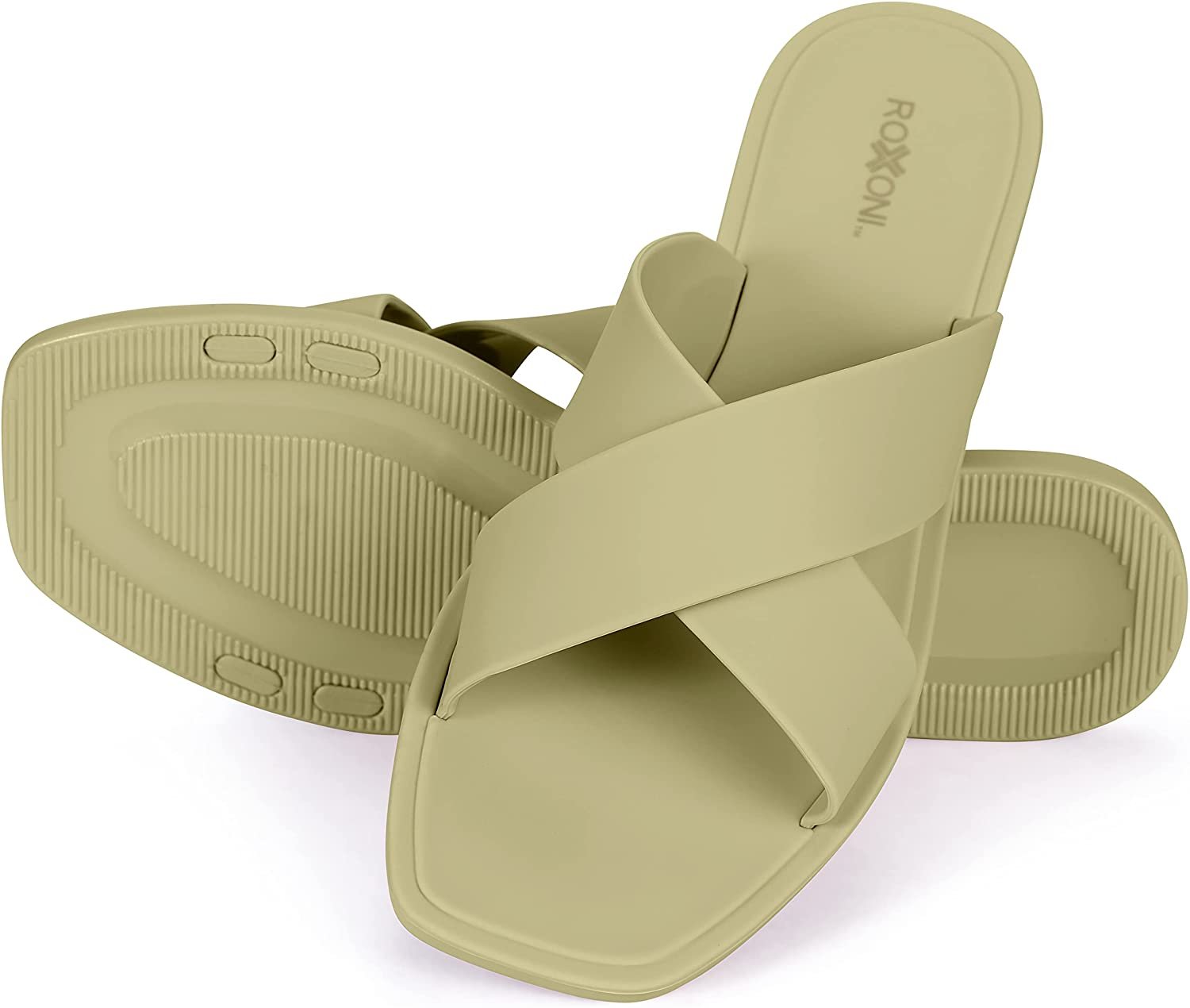 Pantofole donna Pupeez doccia piscina sandali incrociati bagno asciugatura rapida - Foto 14 di 33