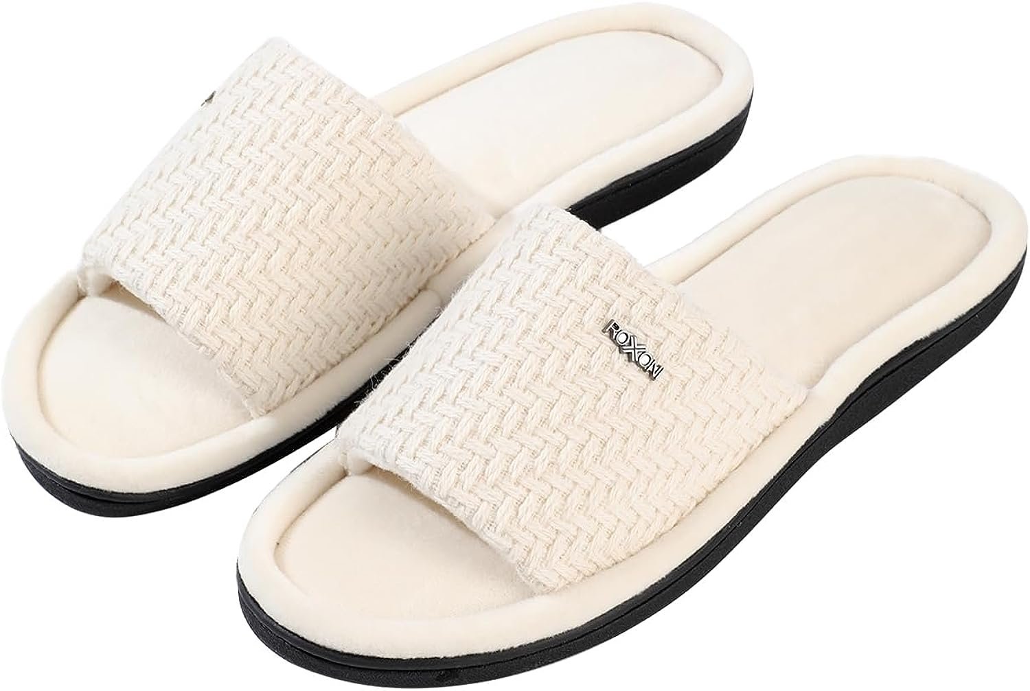 Sandalias planas de punto de terciopelo Pupeez para mujer - Elegante superficie tejida texturizada - Imagen 13 de 13