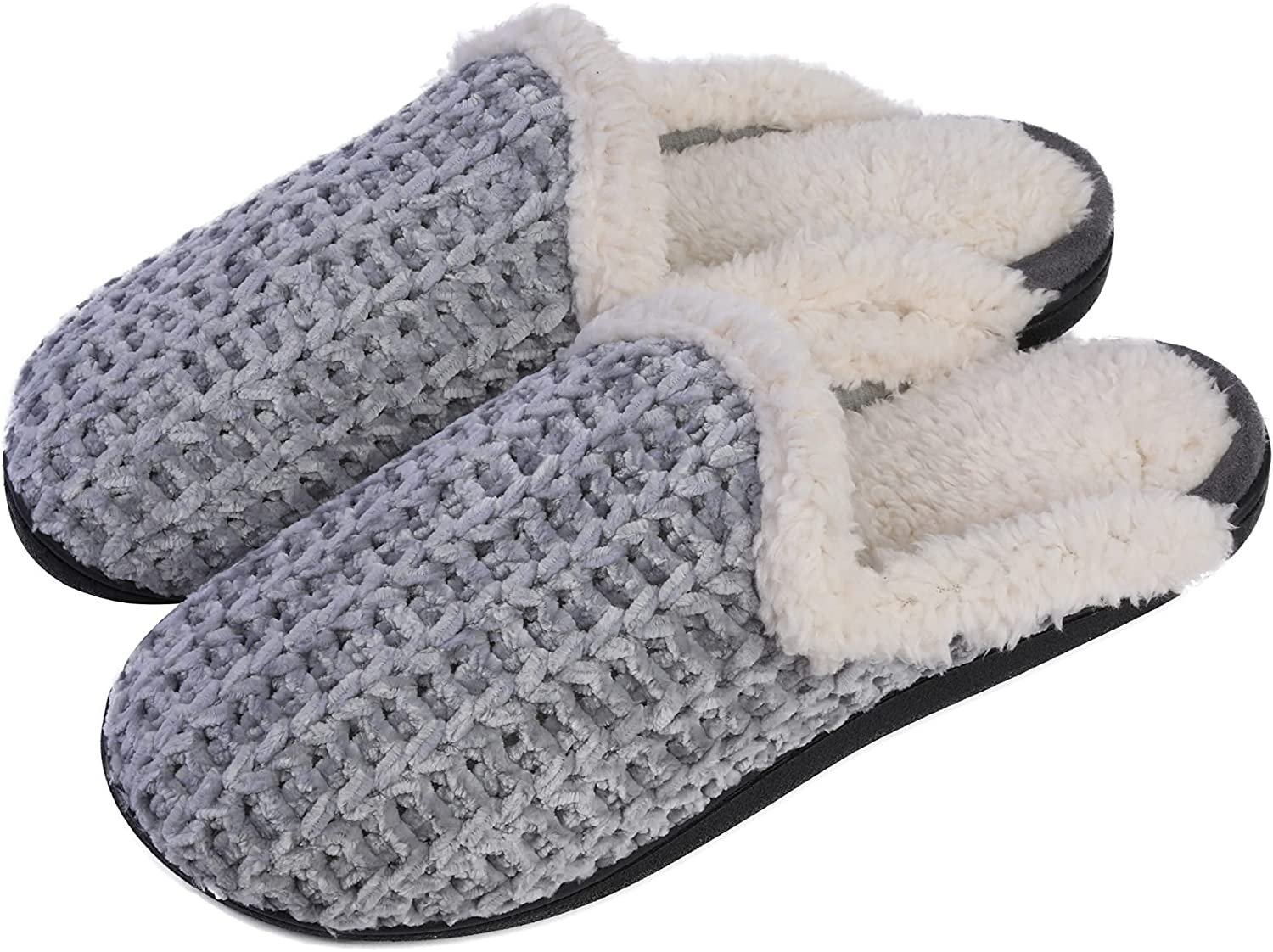 Pupeez Memory Foam Slippers for Women - Fuzzy Cozy Indoor/Outdoor Slides - Picture 12 of 27