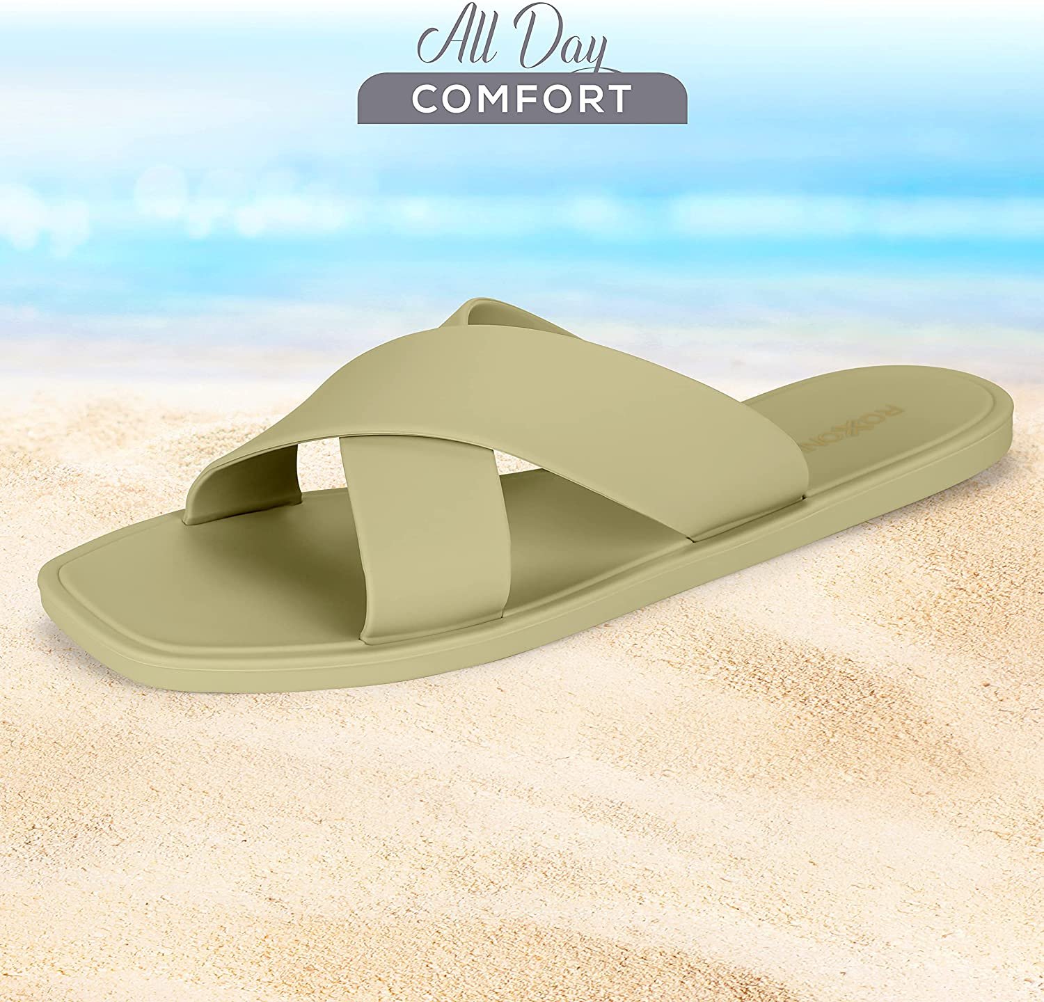Pantofole donna Pupeez doccia piscina sandali incrociati bagno asciugatura rapida - Foto 15 di 33