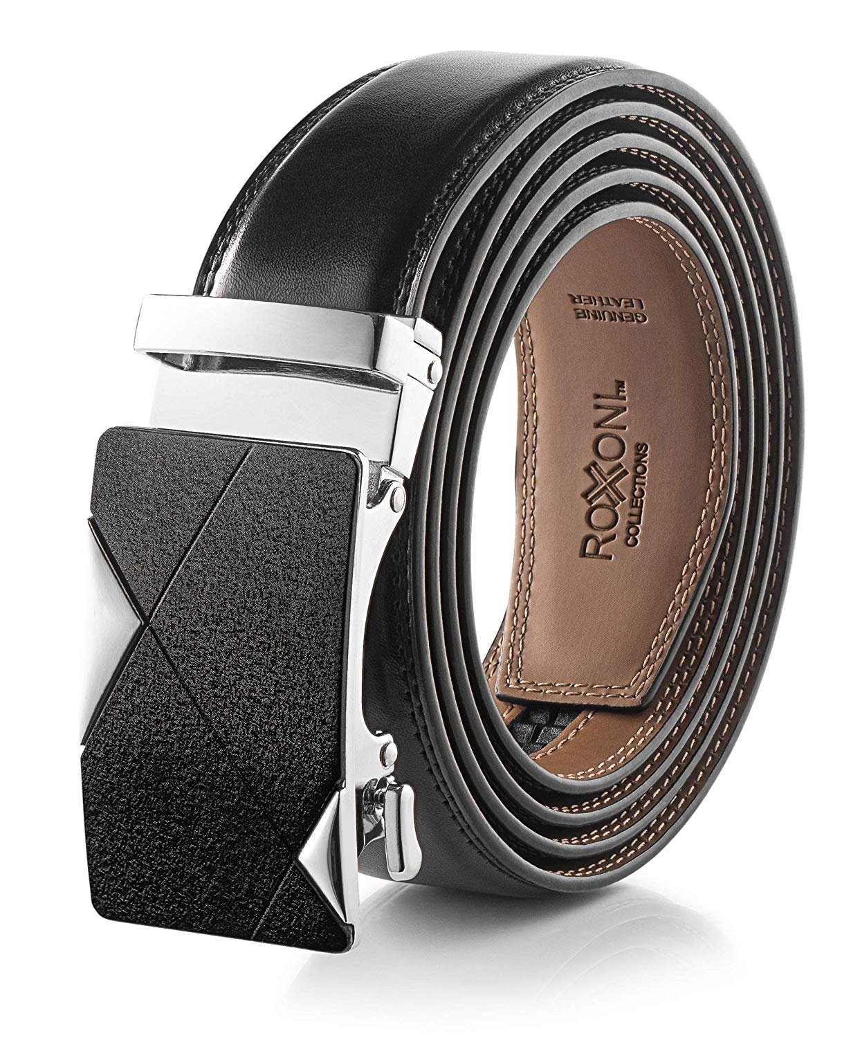 Cinturones de cuero genuino Pupeez para hombre con hebilla automática ajustable - Imagen 21 de 21