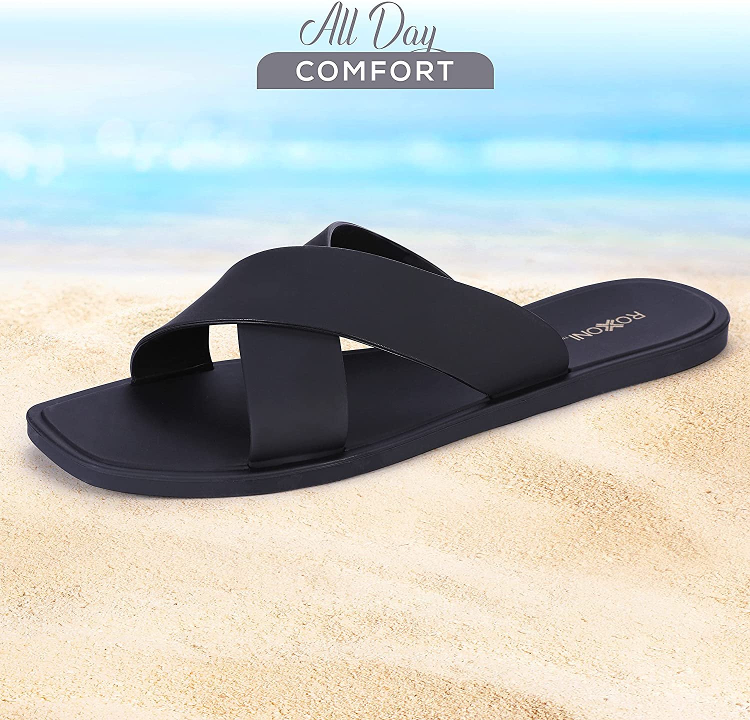 Pantofole donna Pupeez doccia piscina sandali incrociati bagno asciugatura rapida - Foto 7 di 33