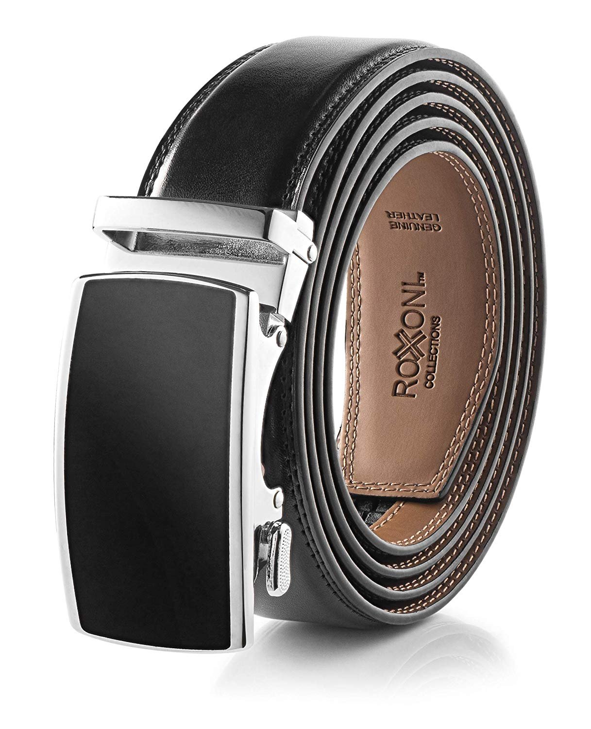 Cinturones de cuero genuino Pupeez para hombre con hebilla automática ajustable - Imagen 20 de 21