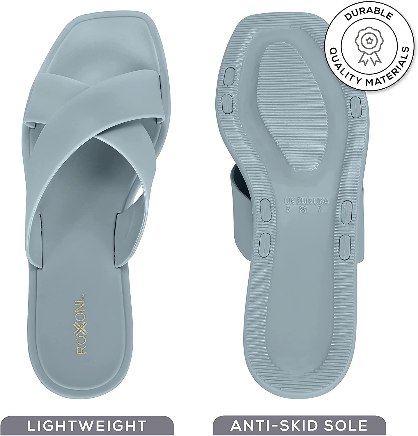 Pantofole donna Pupeez doccia piscina sandali incrociati bagno asciugatura rapida - Foto 13 di 33