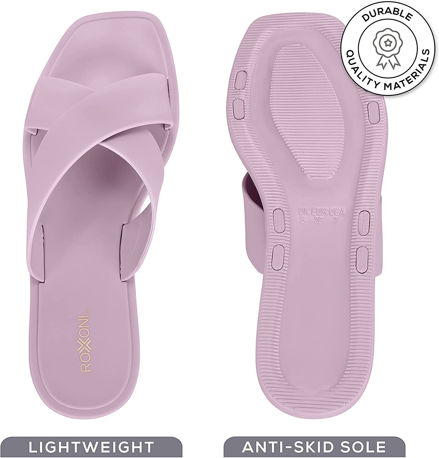 Pantofole donna Pupeez doccia piscina sandali incrociati bagno asciugatura rapida - Foto 29 di 33