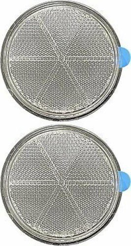 3" Inch Round White Reflector Adhesive Bike Trailer Truck Boat Mailbox Safety