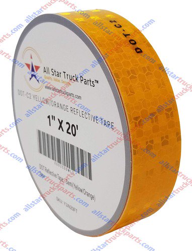 DOT-C2 Yellow Orange Reflective ConspicuityTape Waterproof Safety Hazard Warning