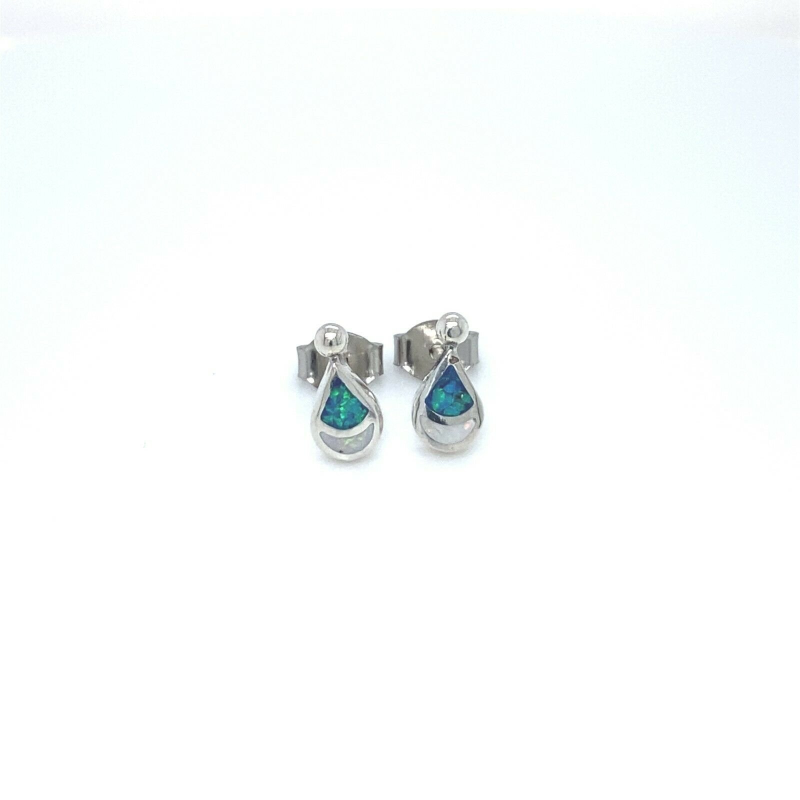 Raindrop Earrings • 925 Sterling Silver • Teardrop Shape • Navajo Handcrafted - Picture 5 of 7