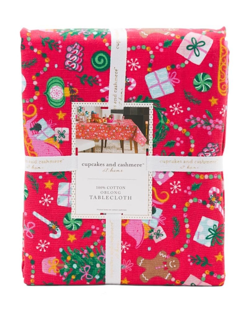 Cupcakes und Kaschmir Weihnachten Winter Tischdecke (Lebkuchenhäuser, 60" x... - Bild 5 von 5