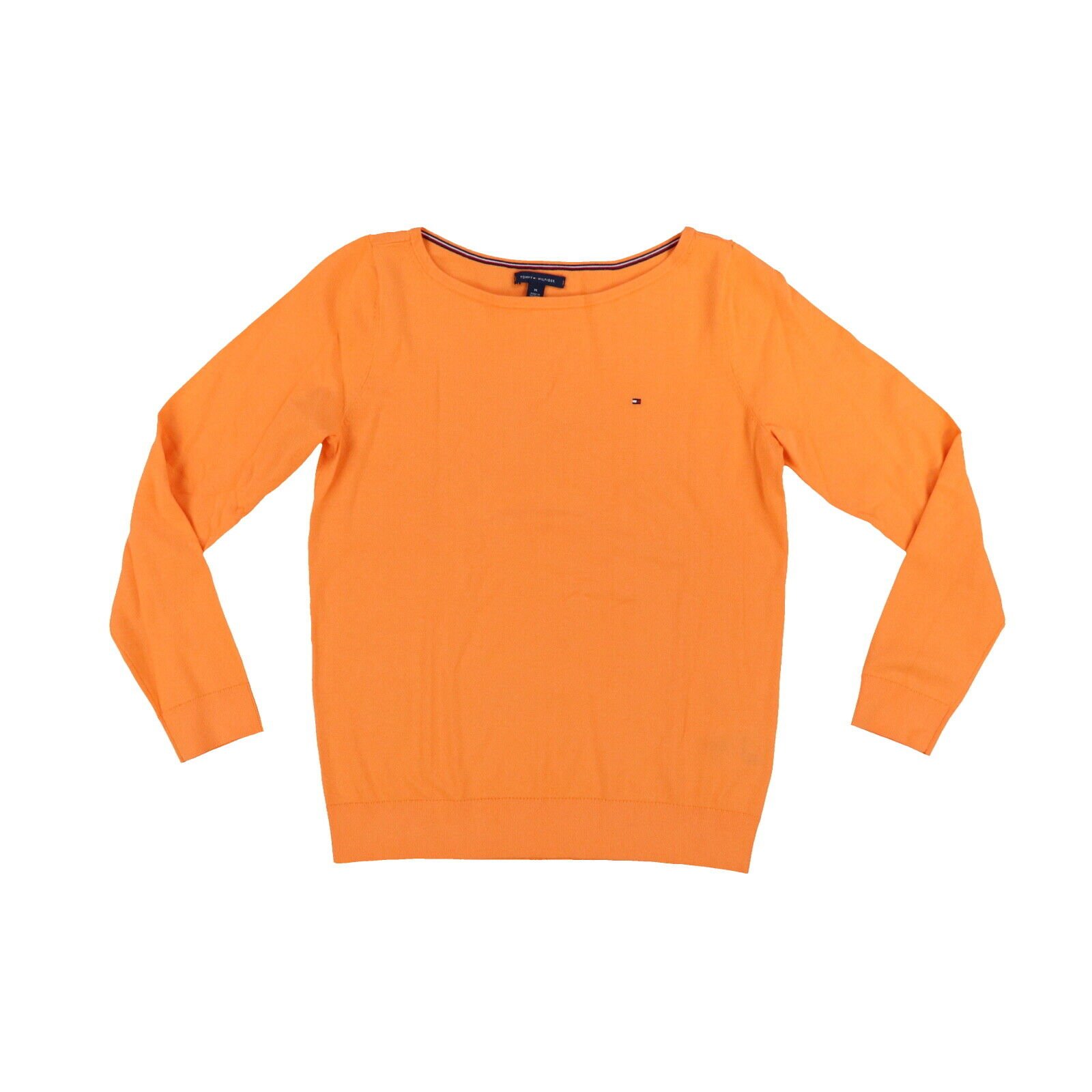 Tommy Hilfiger Women's Sweater Lightweight Boatneck Pullover Outerwear Flag Logo - Picture 4 of 12
