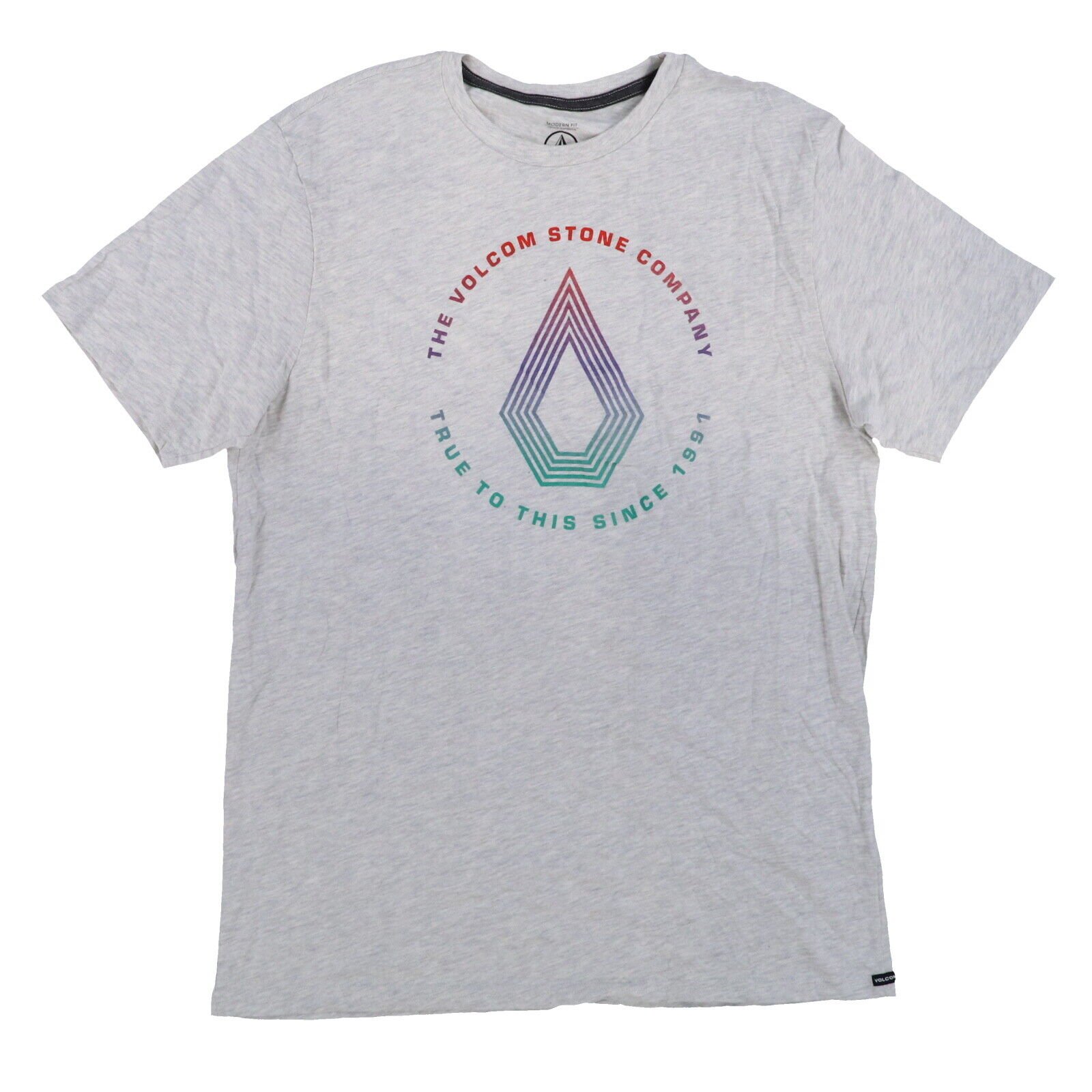 Volcom Mens Graphic T-Shirt Short Sleeve Crew Neck Top Logo White Gray Black New - Picture 17 of 30