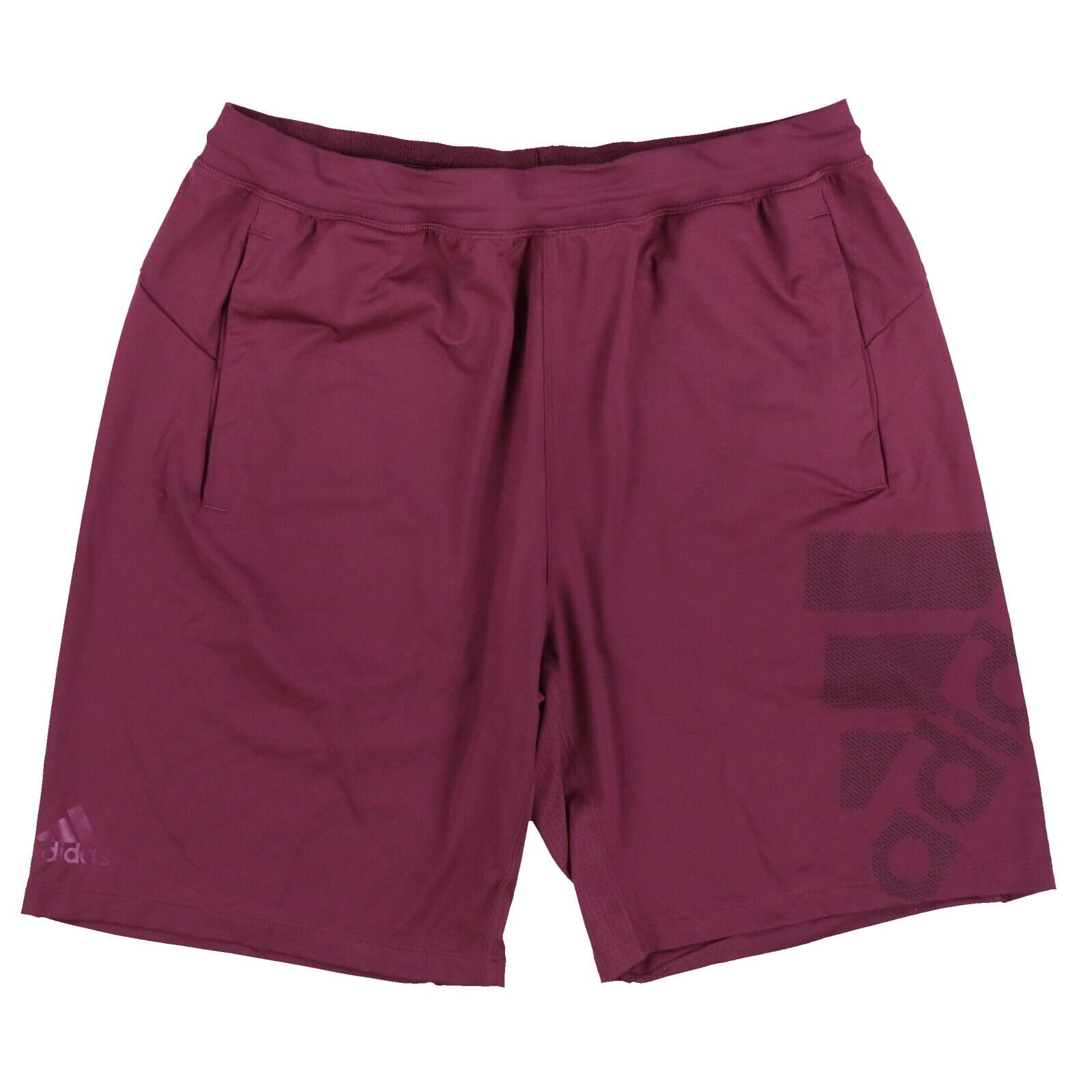 Adidas Mens Athletic Shorts Gym Training Climalite Logo Pockets Large New Nwt - Picture 3 of 3