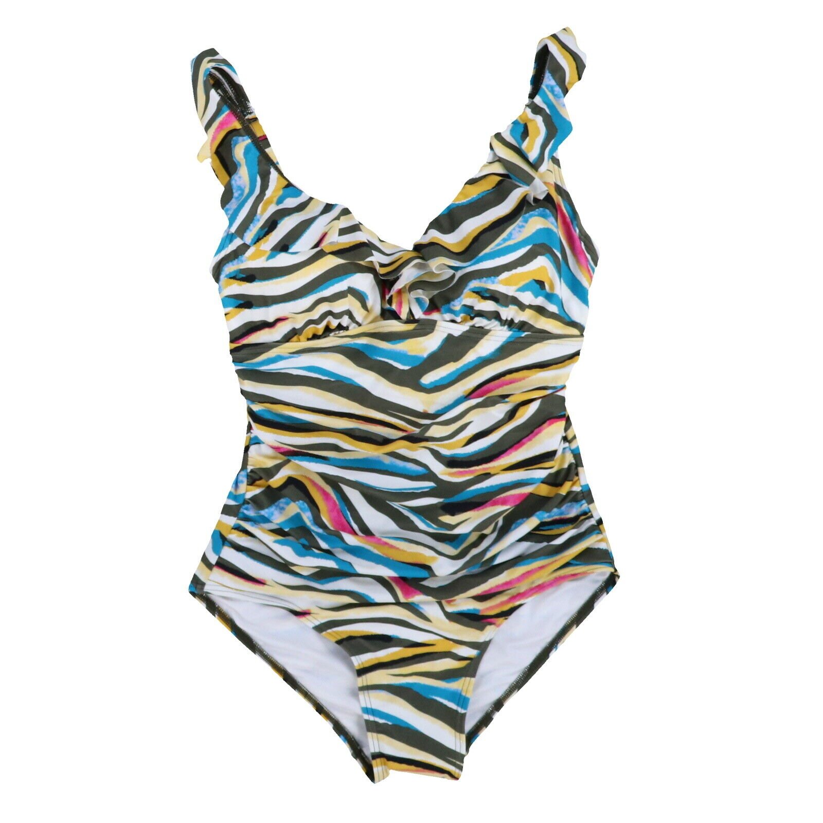 DKNY 水着　ワンピースLL タグ付き DKNY Women's One Piece, M - Quick Dry Tummy Control Ruched