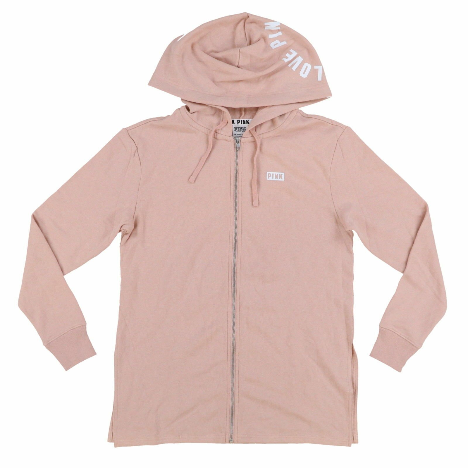 Victoria's Secret rosa Damen-Hoodie mit durchgehendem Reißverschluss leicht Frottee neu - Bild 4 von 7