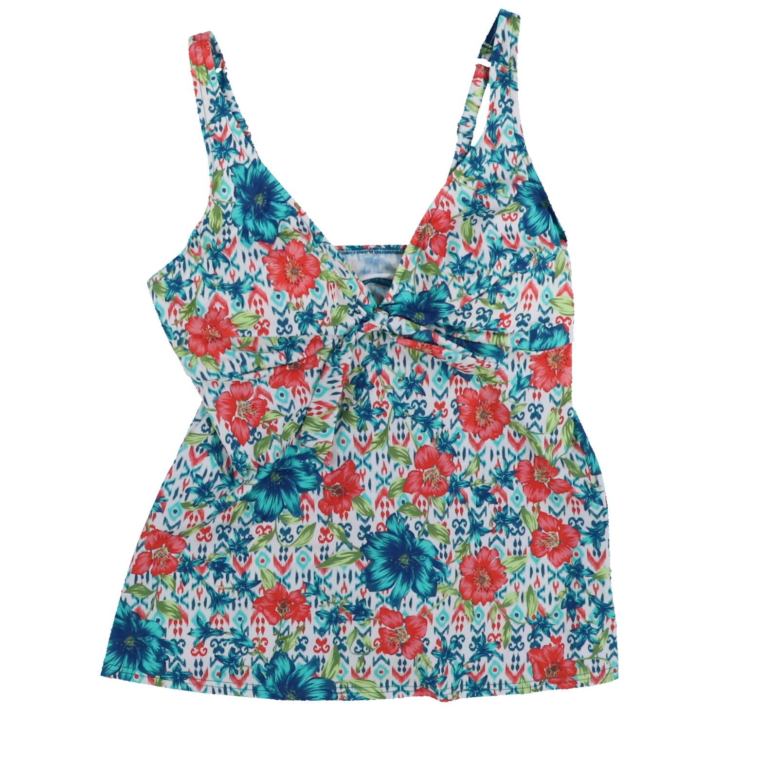 Swim Solutions Womens Tankini Swimsuit Top Stretch V-Neck Bathing Suit Summer - Picture 10 of 13
