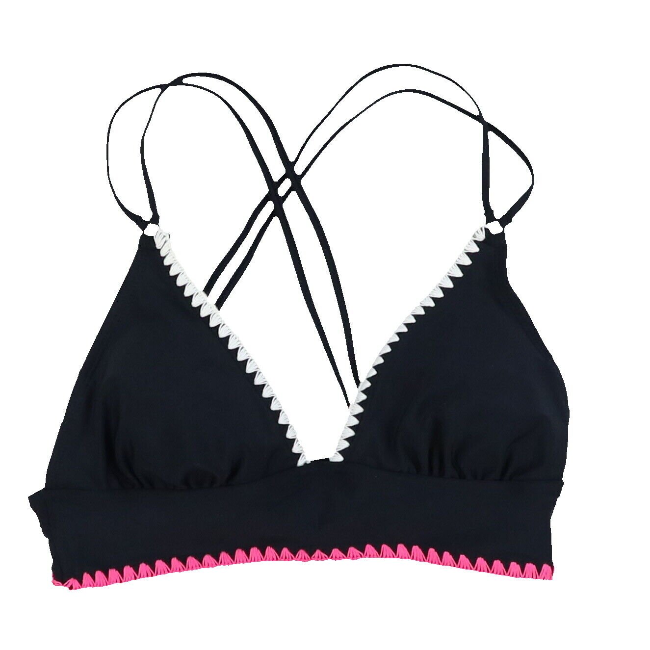Hula Honey Women's Lace Back Bikini Swim Bathing Suit Top Swimsuit Xs Xl New - Picture 8 of 15