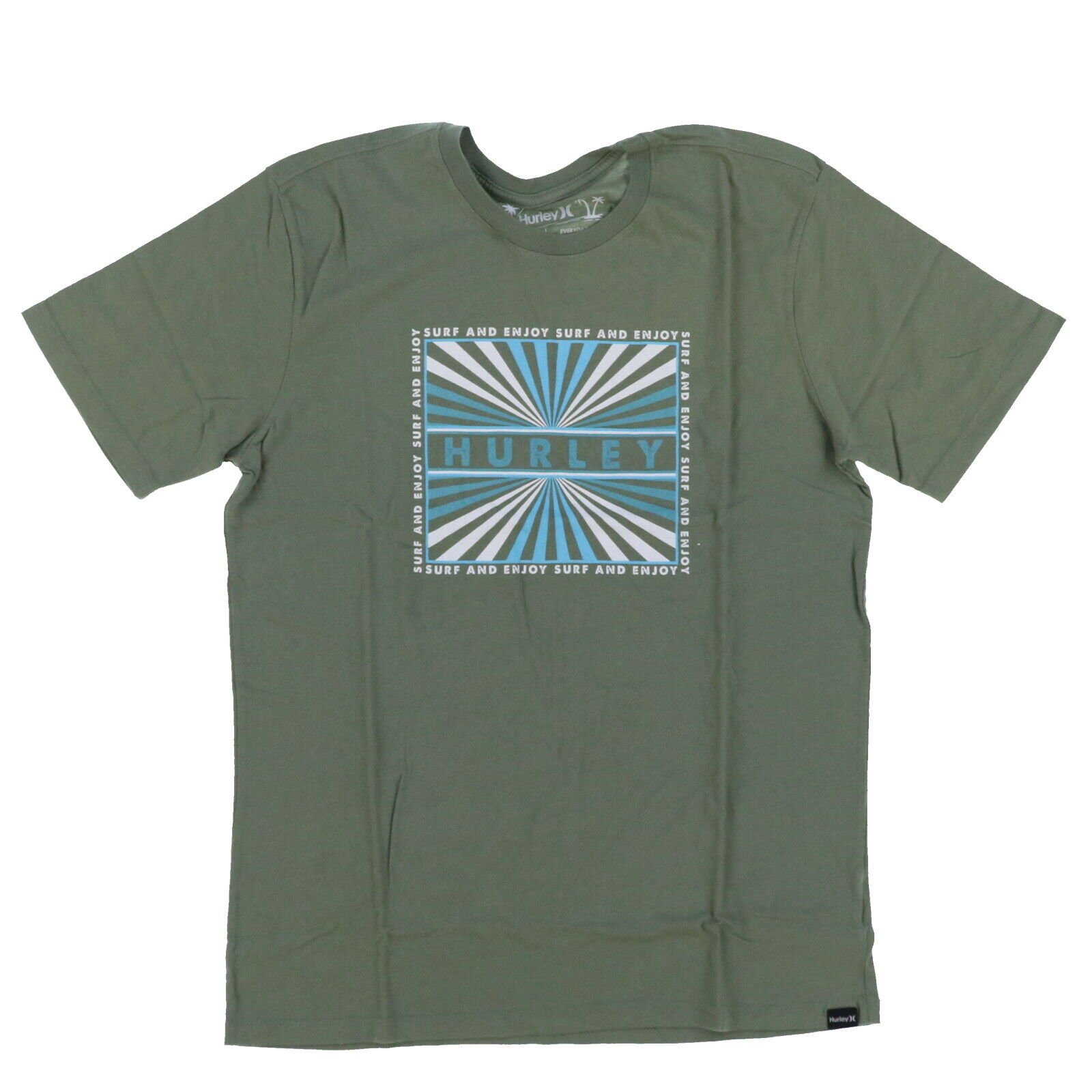 Camiseta Hurley Para Hombre Cuello Redondo Mangas Cortas Camisa Logotipo Estampado Algodón Nueva Con Etiquetas - Imagen 3 de 10
