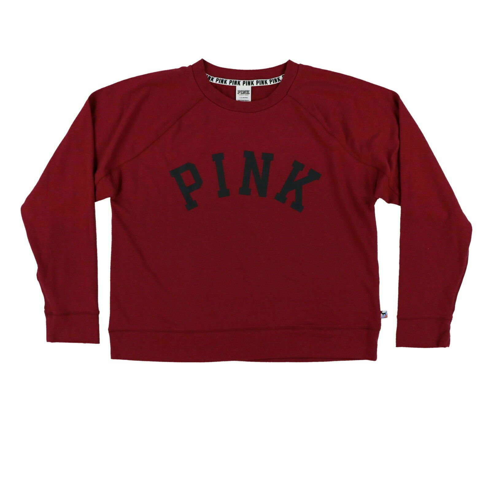 Victoria's Secret Pink Womens Cropped Sweatshirt Pullover Logo Long Sleeve New - Picture 17 of 25