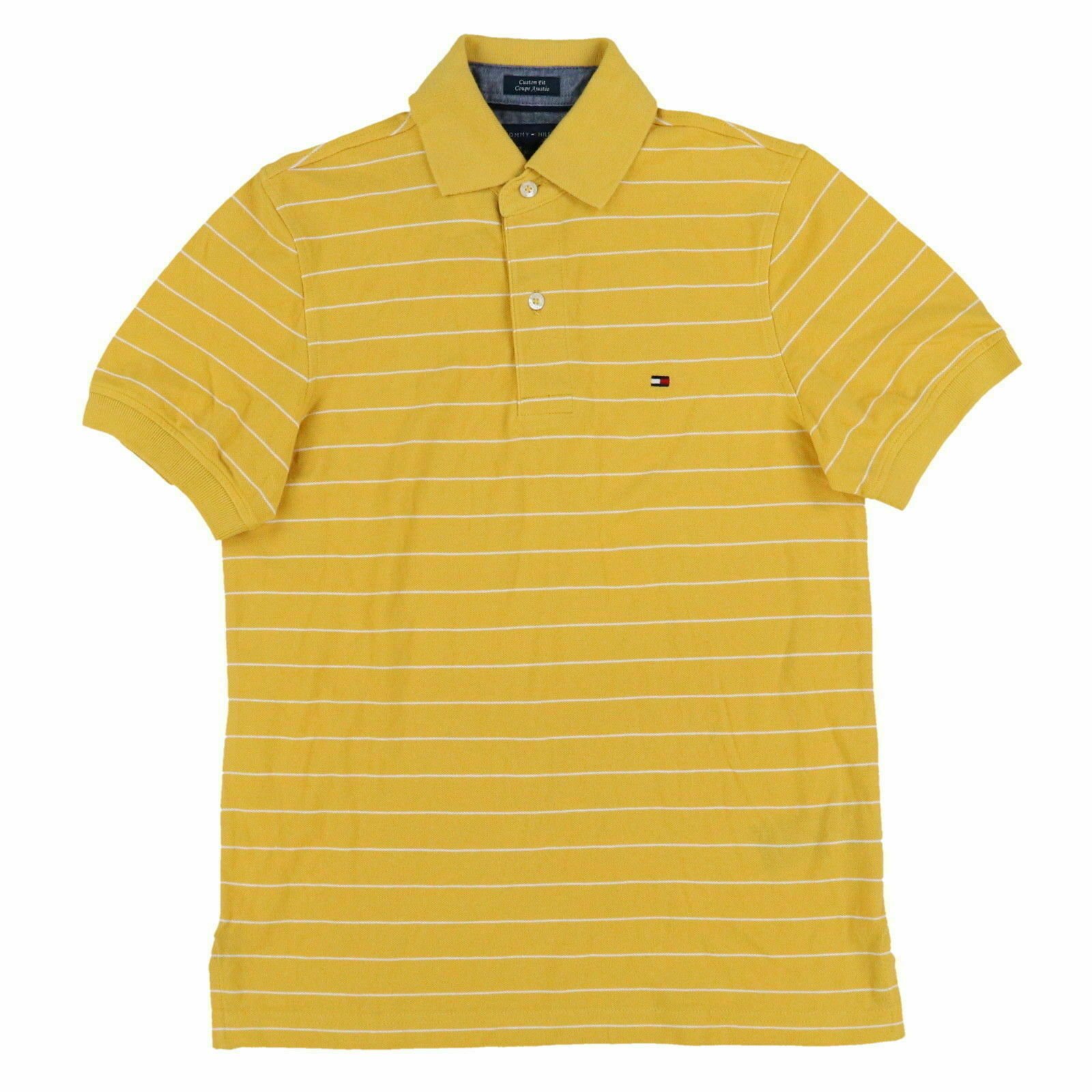 Polo uomo Tommy Hilfiger vestibilità personalizzata maglia manica corta logo bandiera nuova - Foto 9 di 23