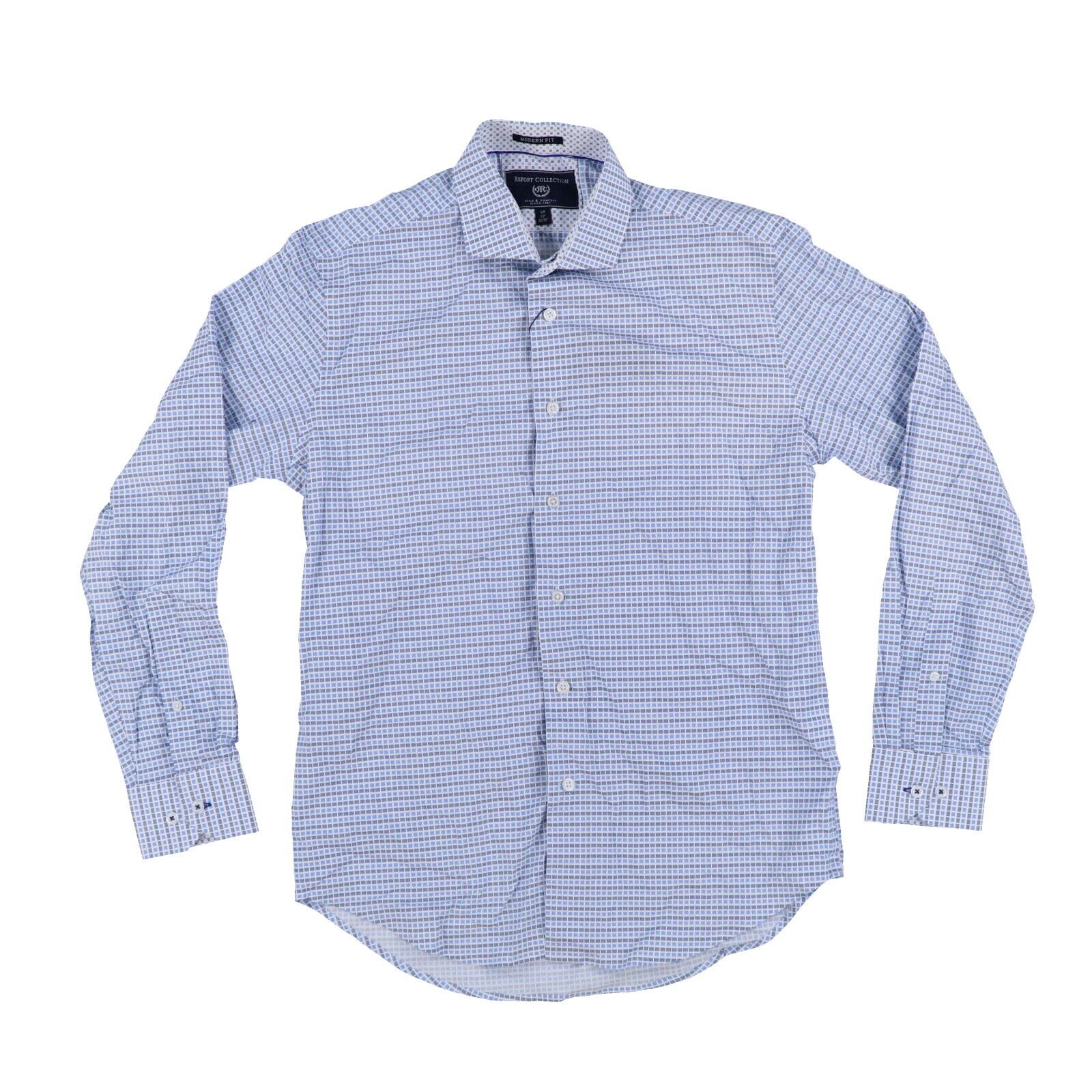 Report Collection Men s Dress Shirt Modern Fit Long Sleeve Collared Buttondown - Picture 13 of 16
