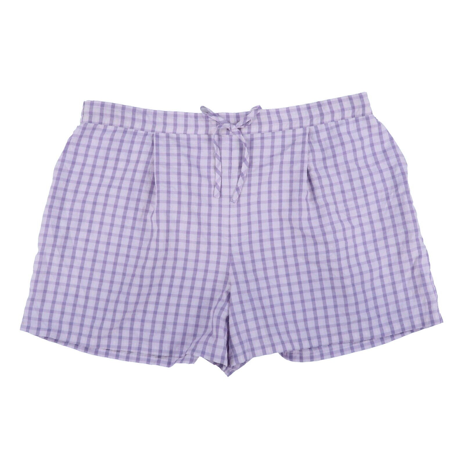 Riley & Rae Womens Sleep Shorts Pajama Lounge Elastic Waist Plaid Purple New - Picture 2 of 2