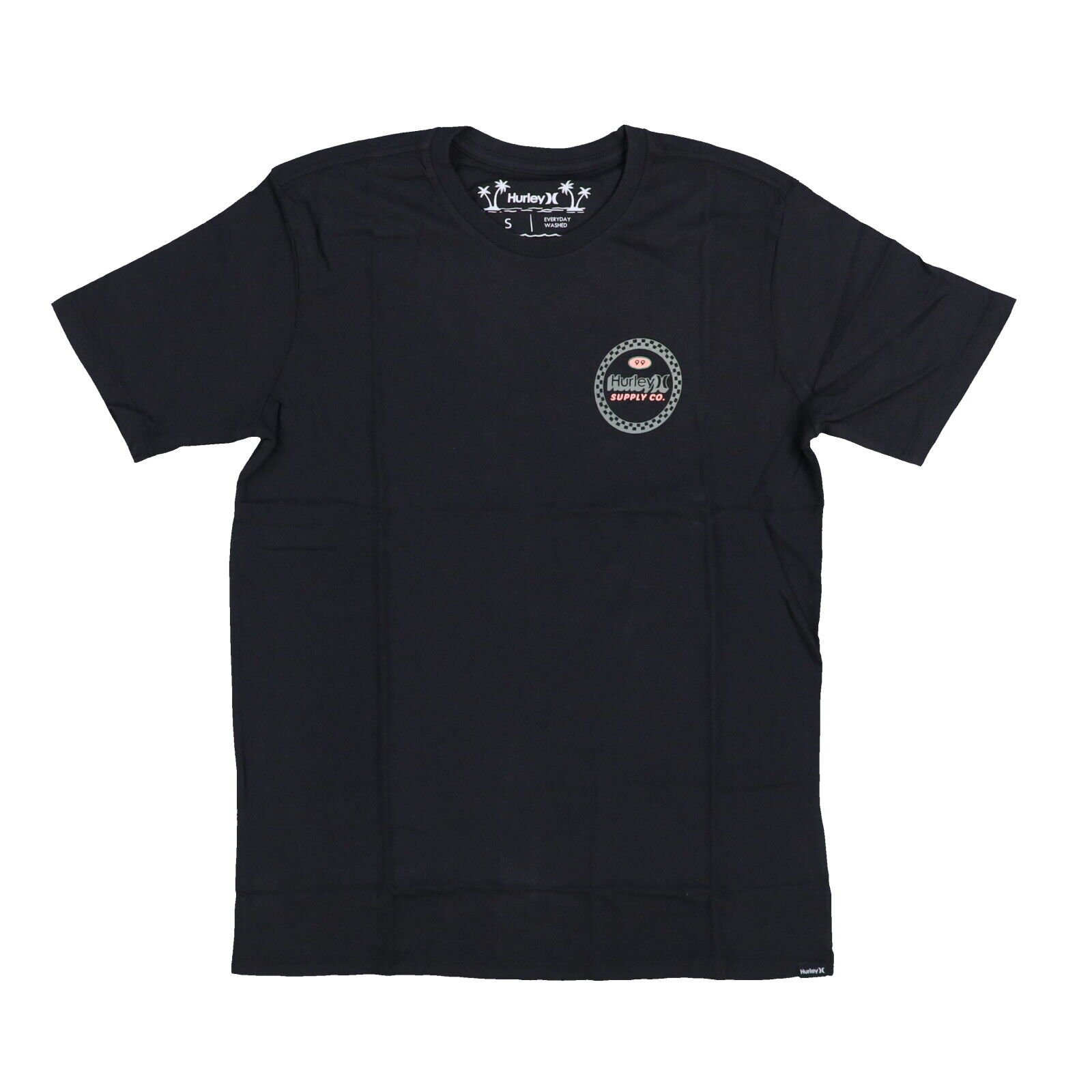 Camiseta Hurley Para Hombre Cuello Redondo Mangas Cortas Camisa Logotipo Estampado Algodón Nueva Con Etiquetas - Imagen 4 de 10