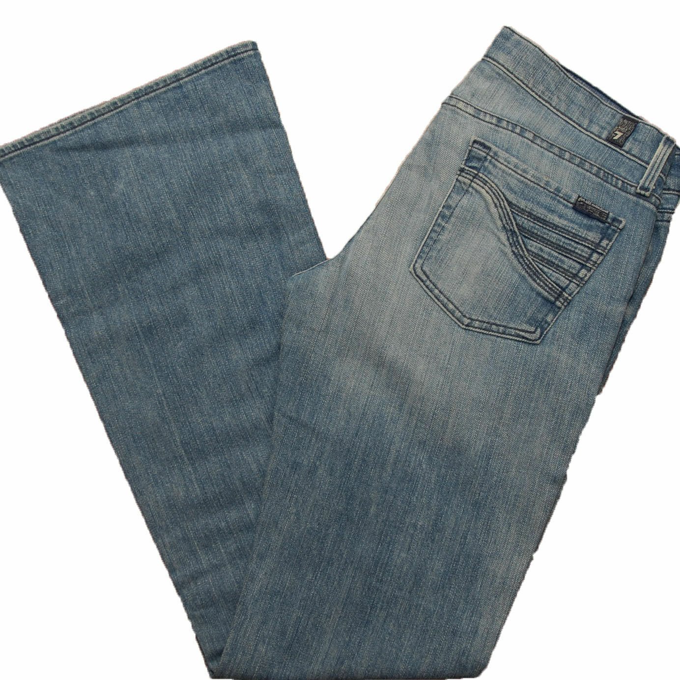 7 For All Mankind Jeans Damen Schlag 467 Bootcut Denim Freizeithose 24 29 Neu - Bild 2 von 2