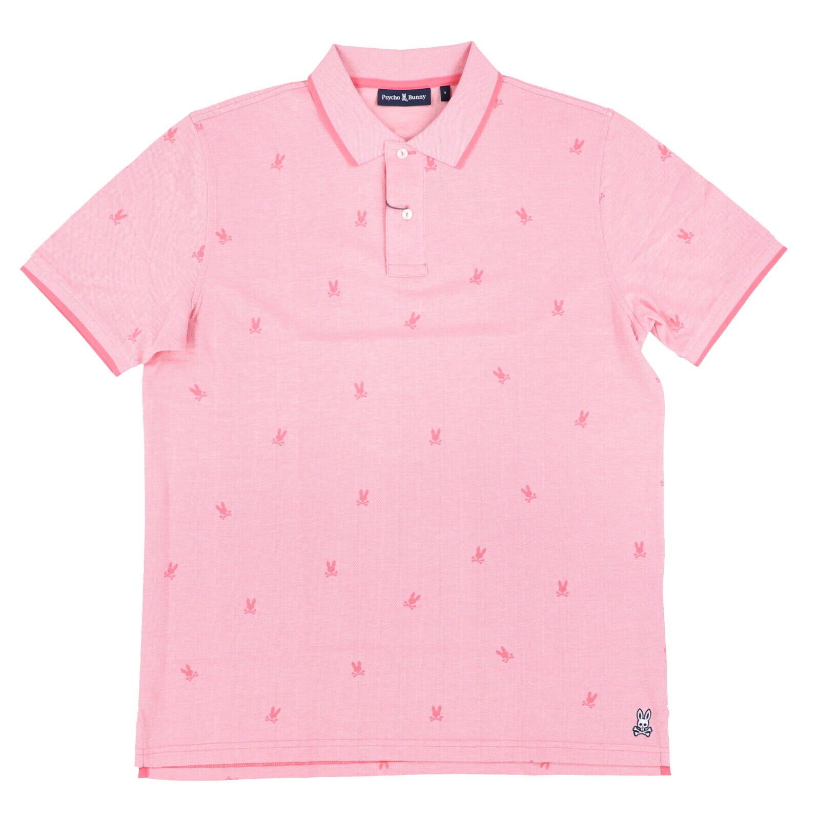 Psycho Hase Herren Poloshirt Grafik Netz Kragen Kurzarm Logo M L XL NEU - Bild 6 von 7