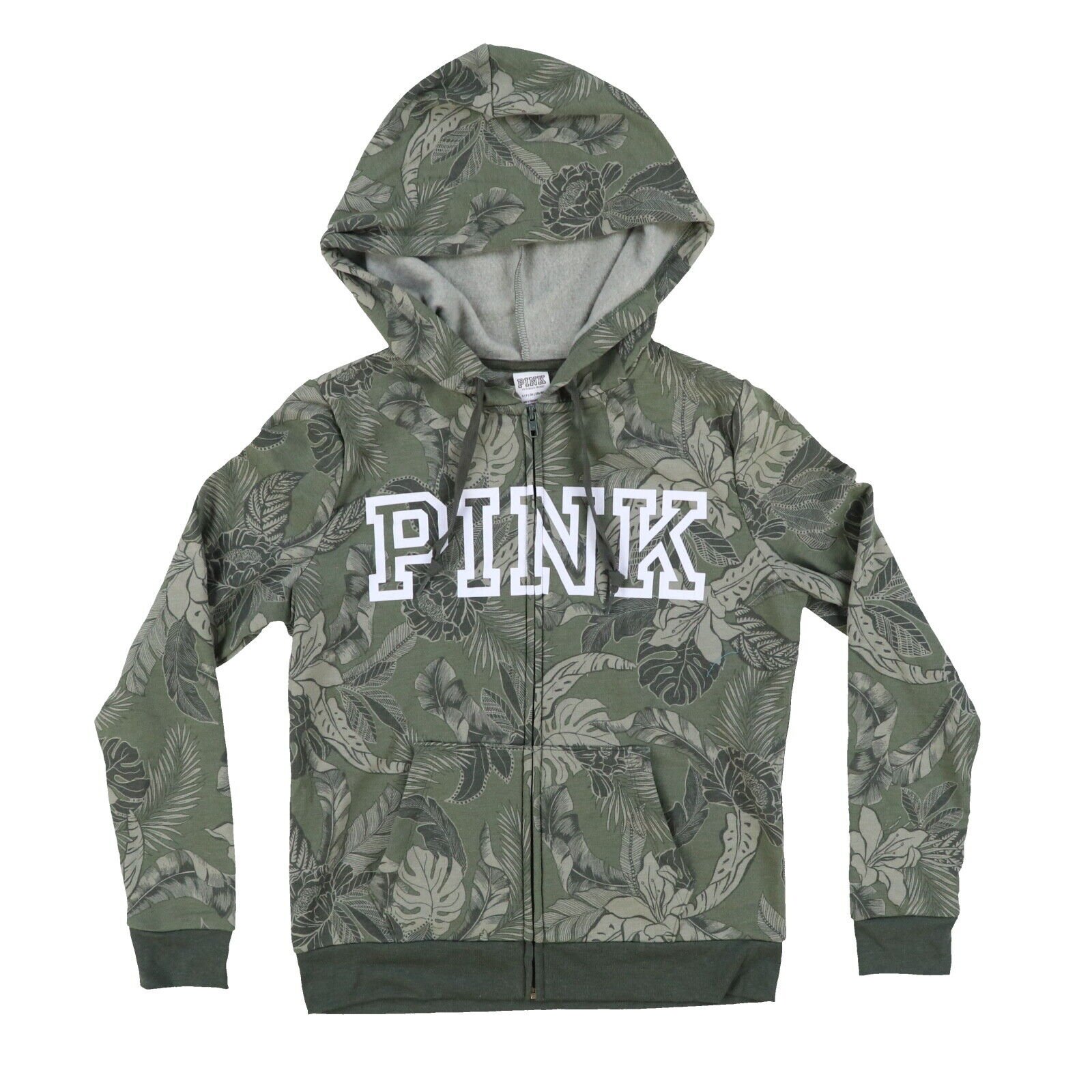 Victoria's Secret Pink Hoodie Full Zip Sweatshirt Hooded Jacket Lightweight New - Picture 17 of 21