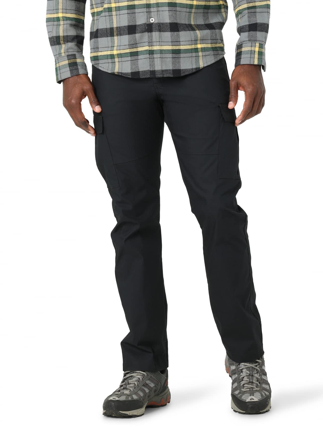 ATG by Wrangler Men's Range Cargo Pant Logo Comfort Bottoms Solid Black New NWT - Picture 7 of 7