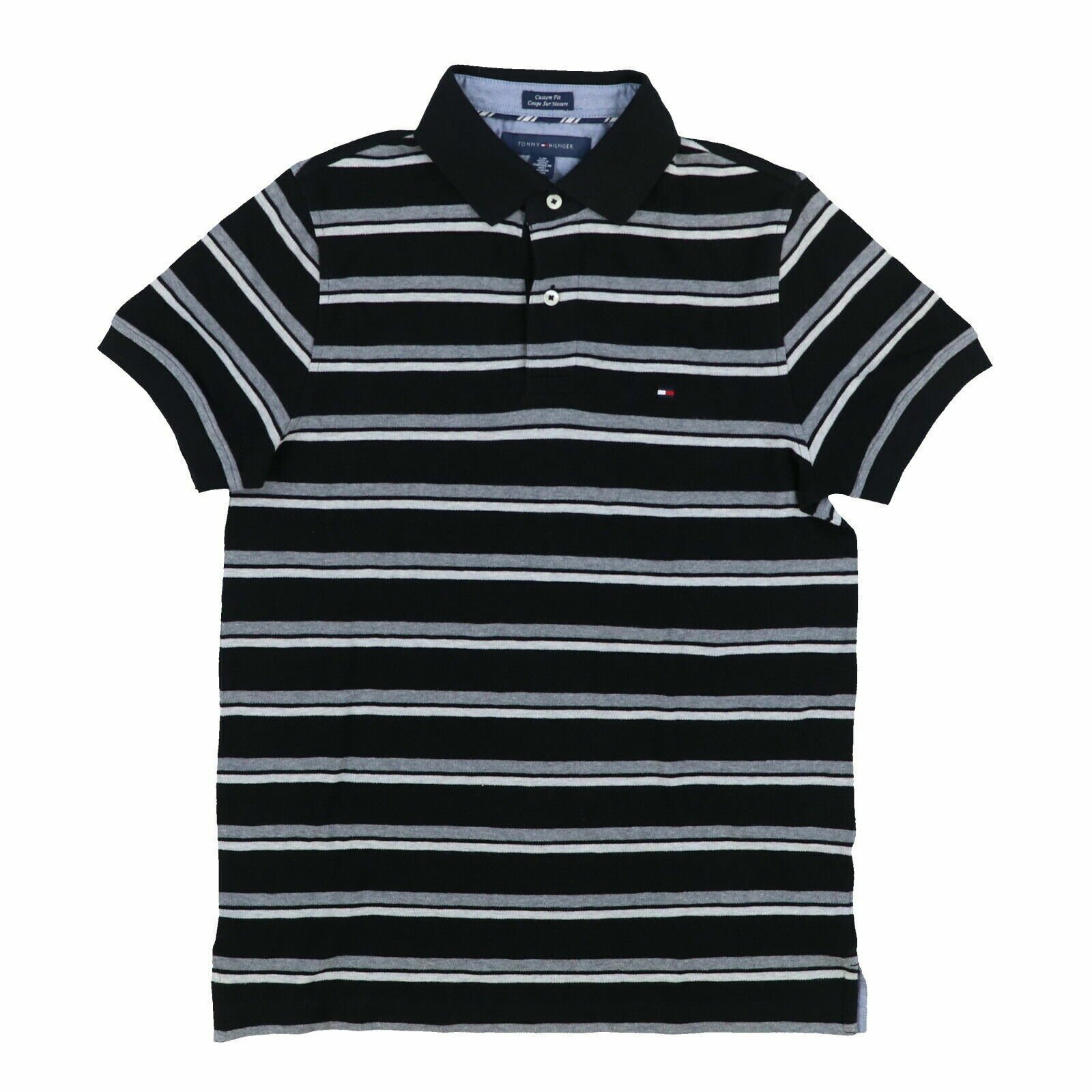 Polo uomo Tommy Hilfiger vestibilità personalizzata maglia manica corta logo bandiera nuova - Foto 13 di 23