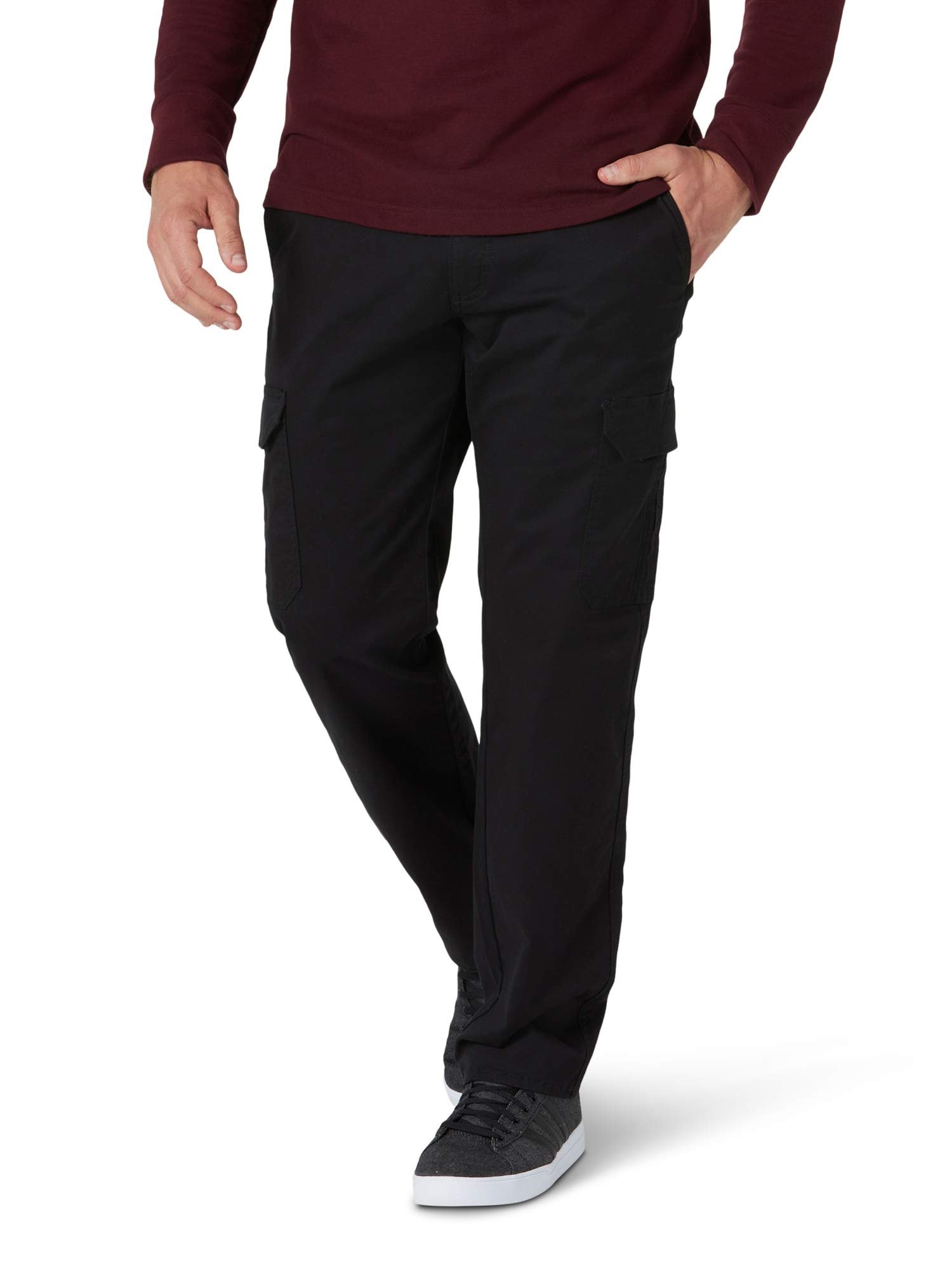 Lee Men's Extreme Motion Twill Cargo Pants Comfort Bottoms Work Buddy Black New - Picture 4 of 4