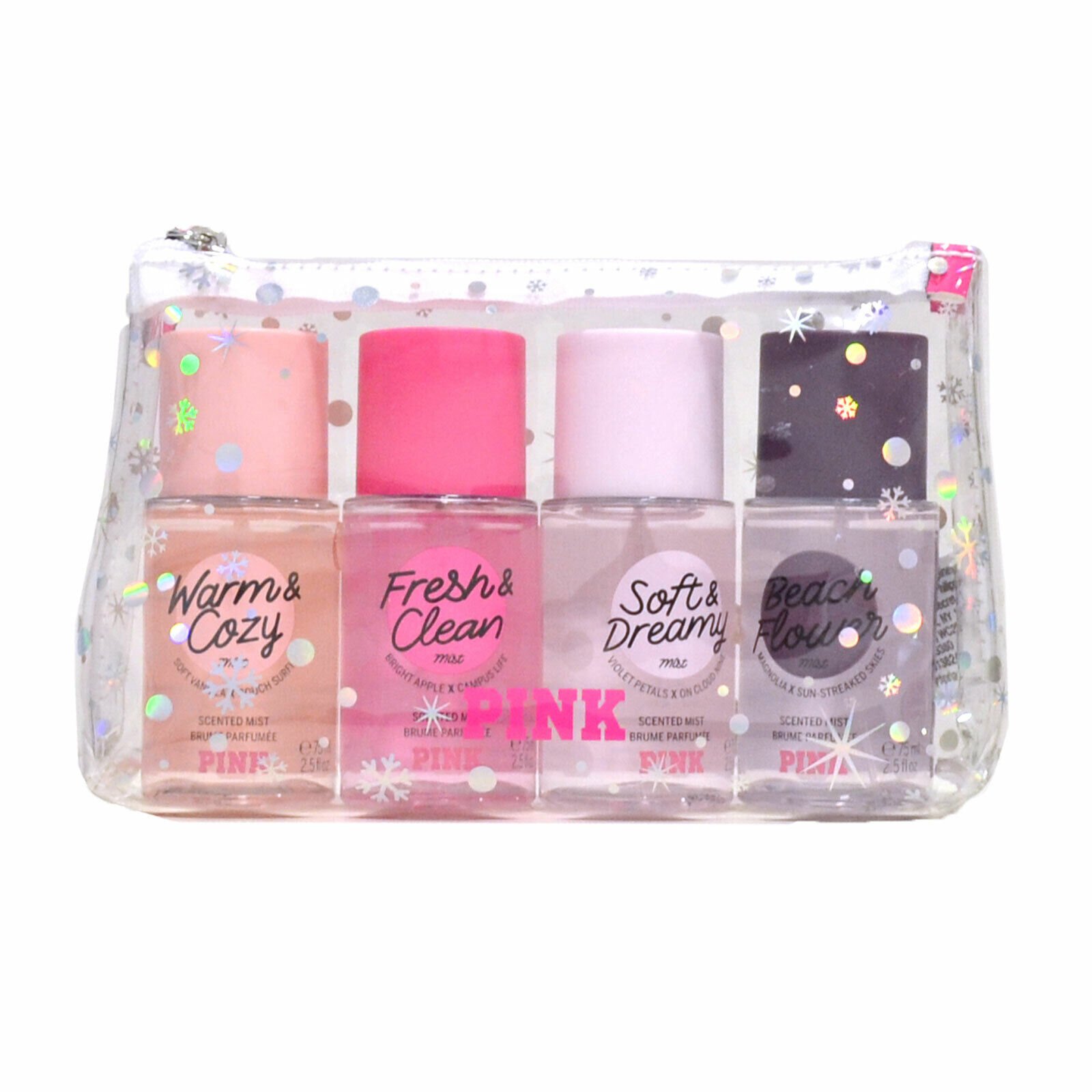 Victoria’s Secret Pink Gift Set 4 Body Mist Spray 2.5 Fl Oz Travel Size Nwt New