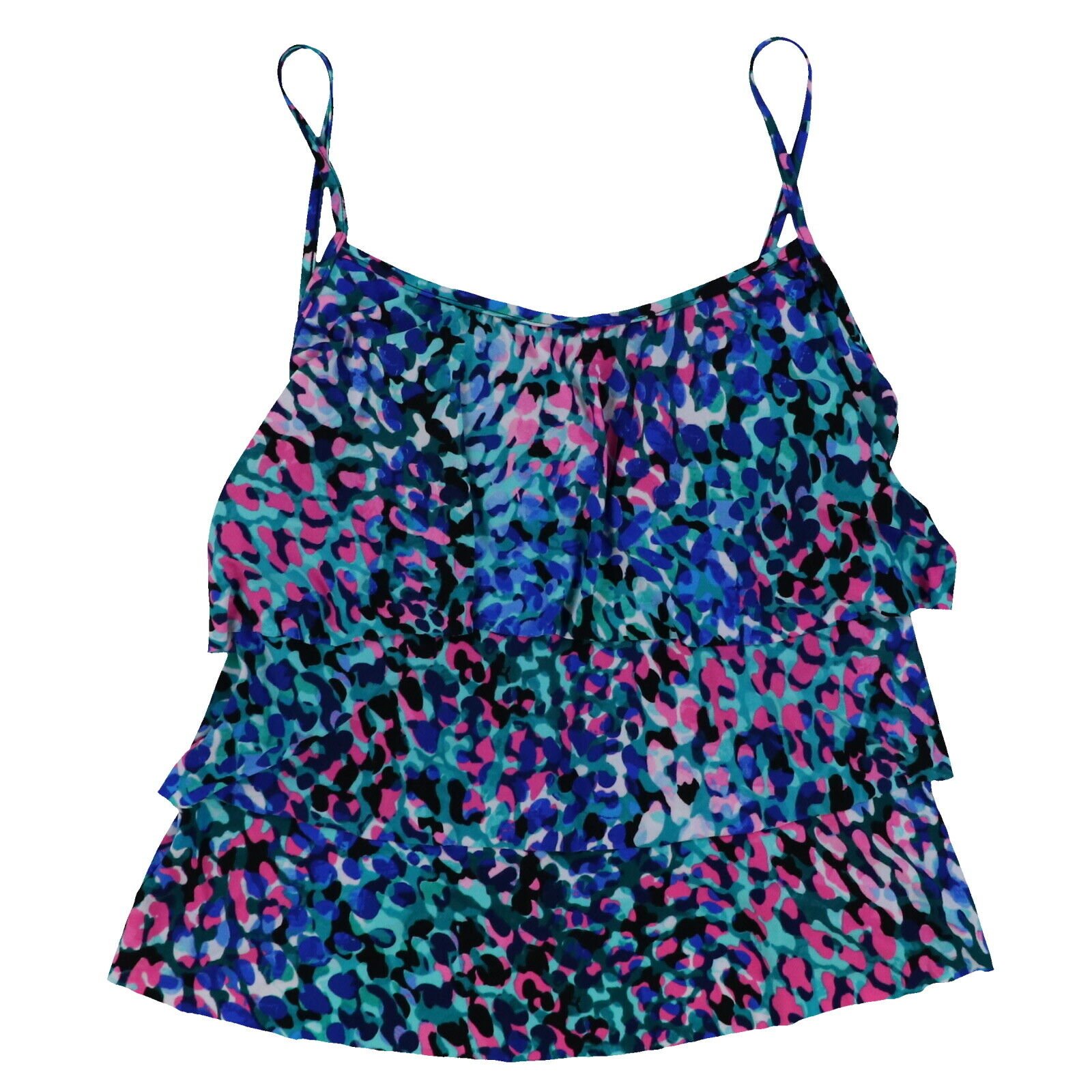Swim Solutions Womens Tankini Swimsuit Top Slimming V-Neck Stretch Bathing Suit - Picture 9 of 11