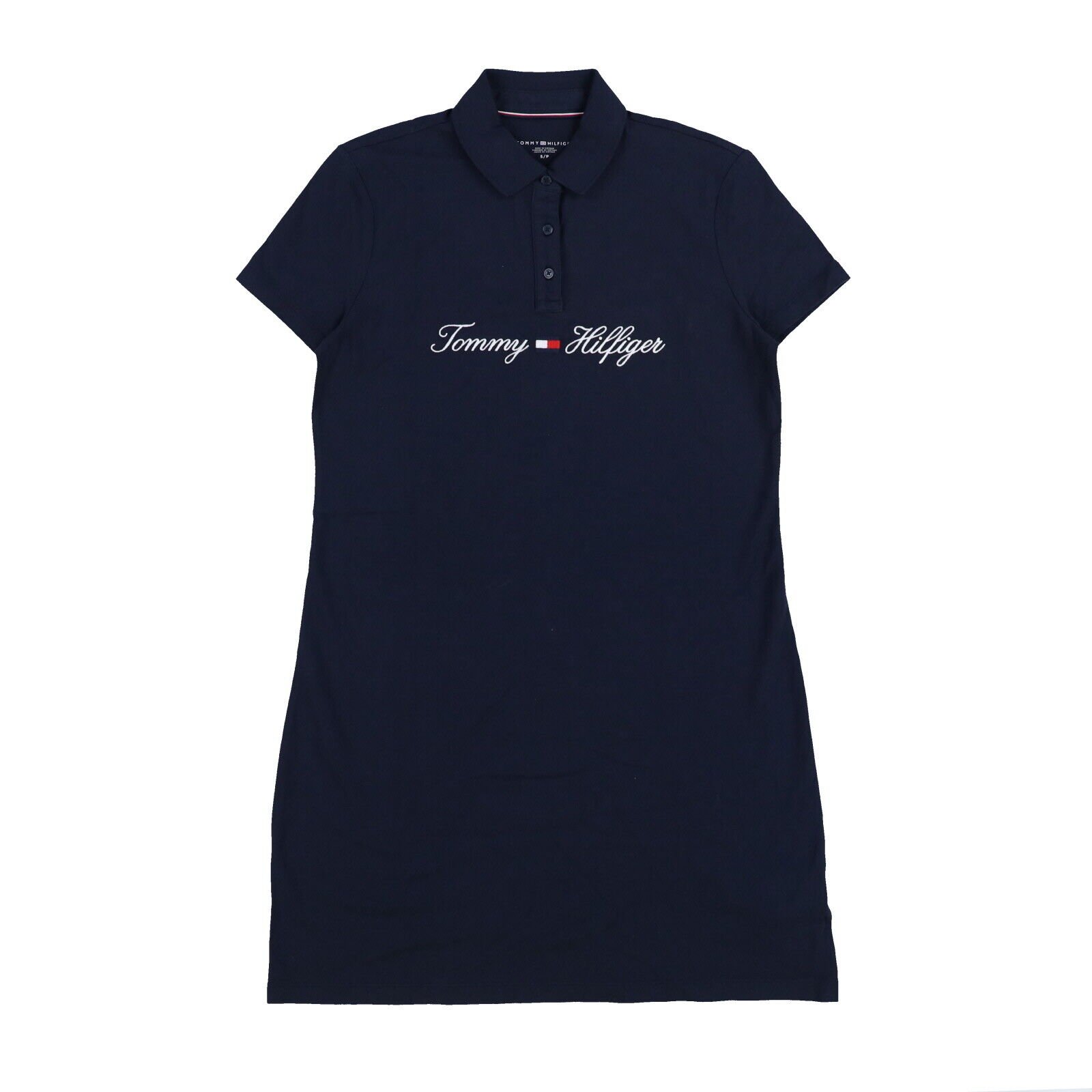 Tommy Hilfiger Women’s Polo Dress Collared Knee Length Stretch Mesh Logo S Xl