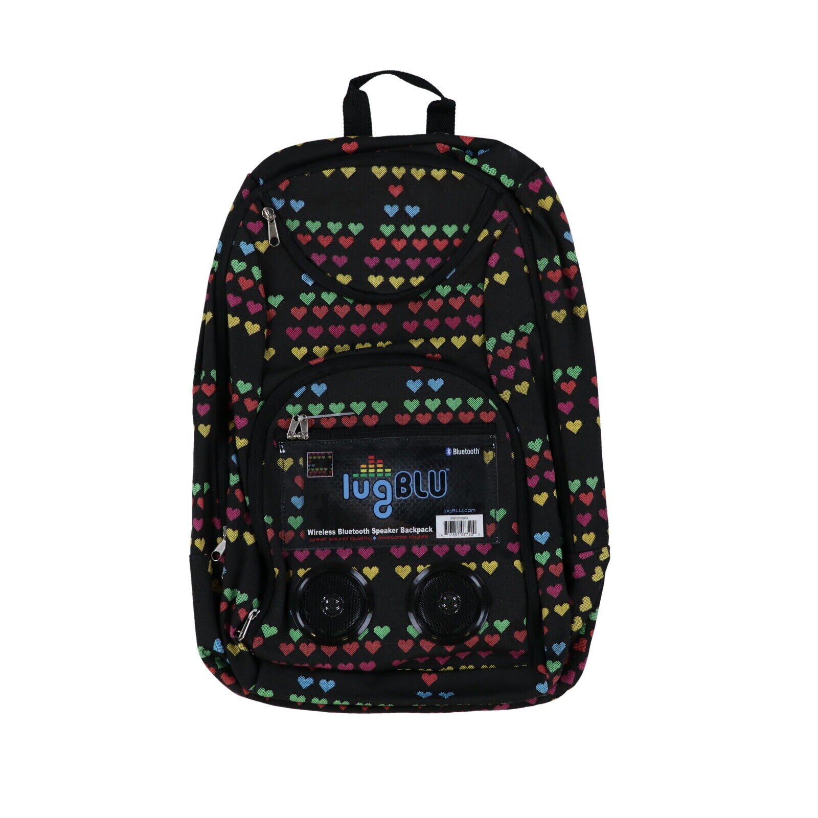 Lugblu Backpack Bluetooth Speaker Travel Bookbag Music Shoulder Bag Pockets New - Picture 3 of 5