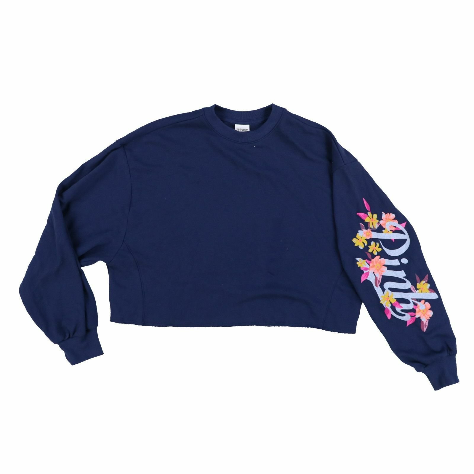 Victoria's Secret Pink Womens Cropped Sweatshirt Pullover Logo Long Sleeve New - Picture 13 of 25