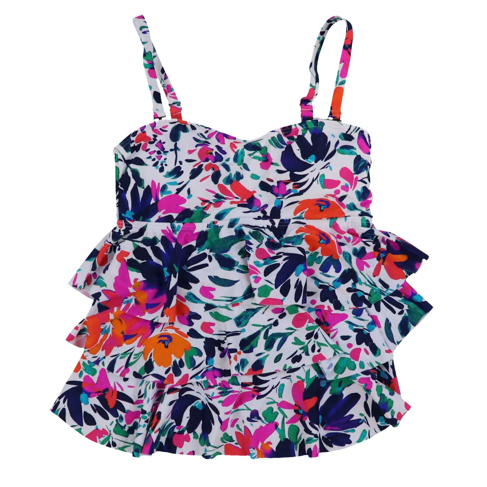Island Escape Women's Tankini Swim Top Bathing Suit Swimsuit 6 8 10 12 14 16 New - Picture 19 of 47