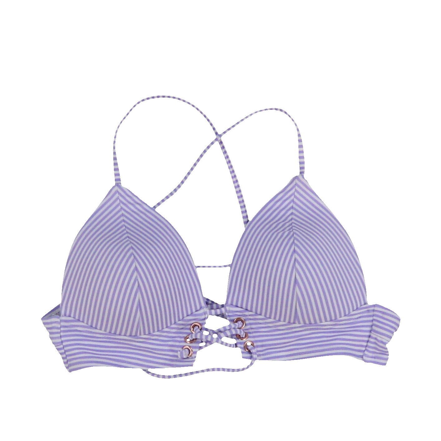 Hula Honey Women's Lace Back Bikini Swim Bathing Suit Top Swimsuit Xs Xl New - Picture 13 of 15